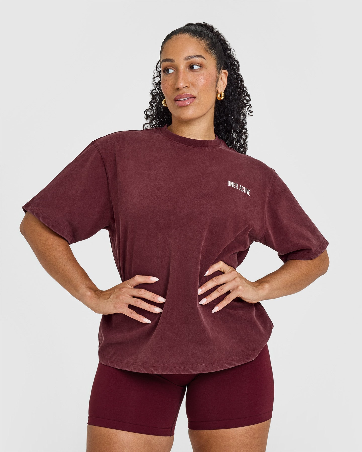 Vintage Washed Oversized Graphic T-Shirt for Women - Soft Cotton Rosewood Print Tee | Casual Streetwear, Loungewear & Everyday Outfits