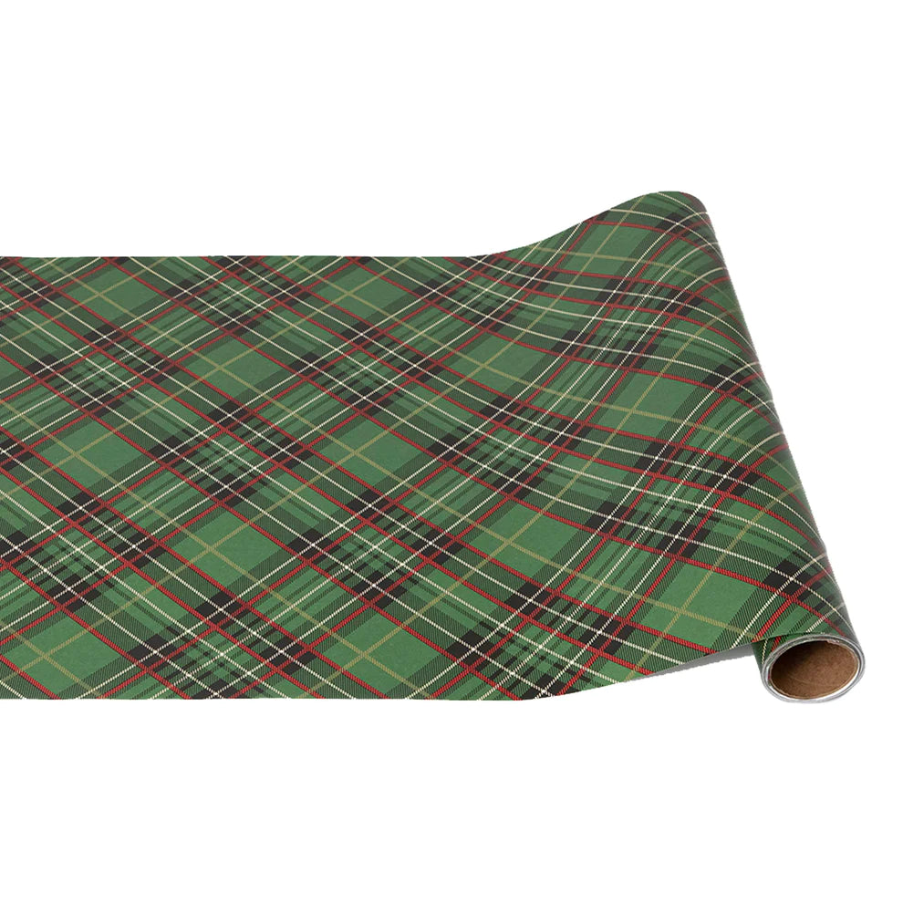 Green Plaid Table Runner 20 x 25 Inches - Farmhouse Kitchen Decor for Dining Table, Buffet, and Holiday Decorations