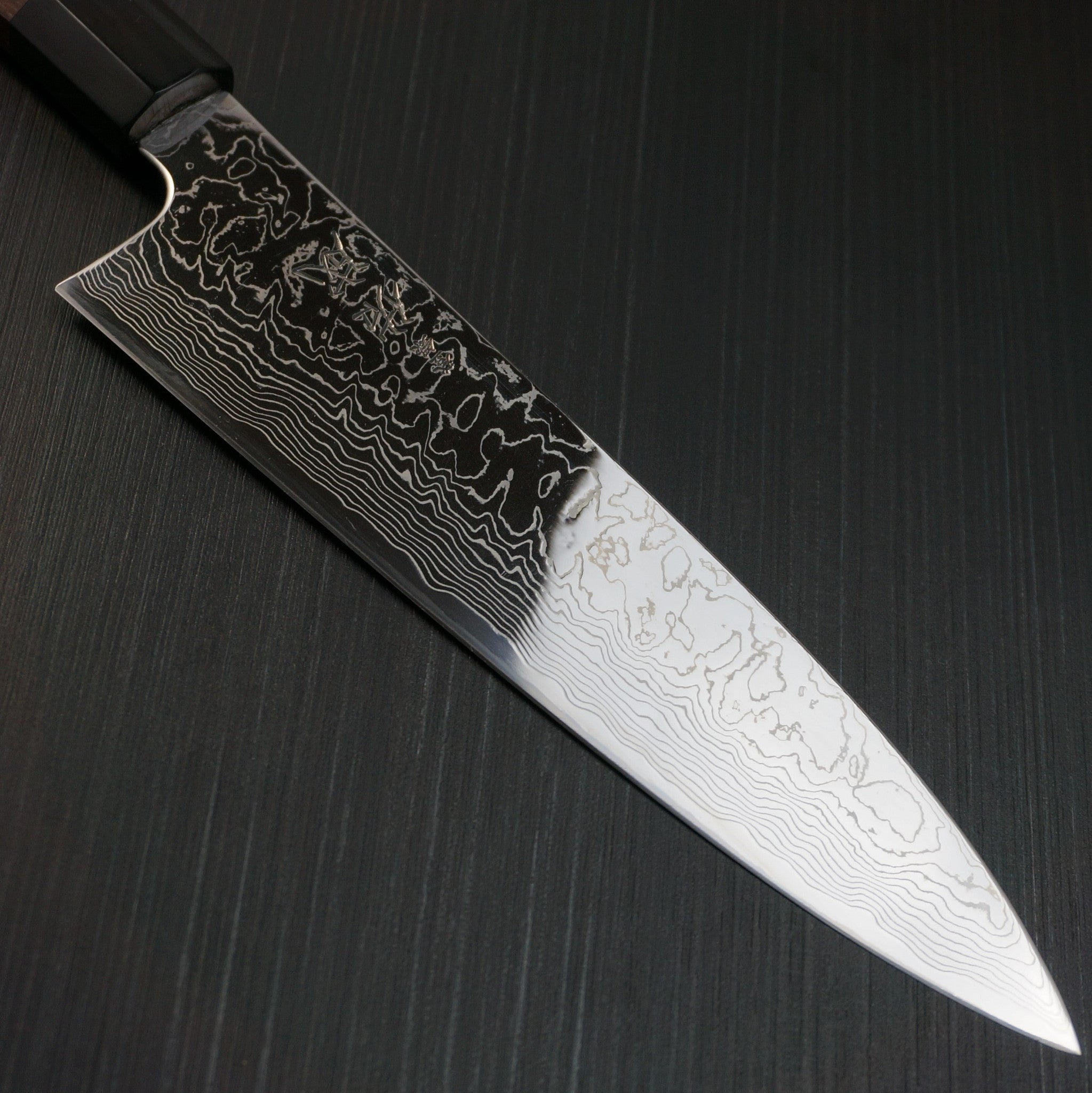 Premium SUKENARI Damascus Super Gold 2 Wa Gyuto Chef Knife 210mm - Japanese High Carbon Steel Blade with Water Buffalo Horn Handle - Perfect for Sushi, Meat Cutting & Professional Kitchen Use