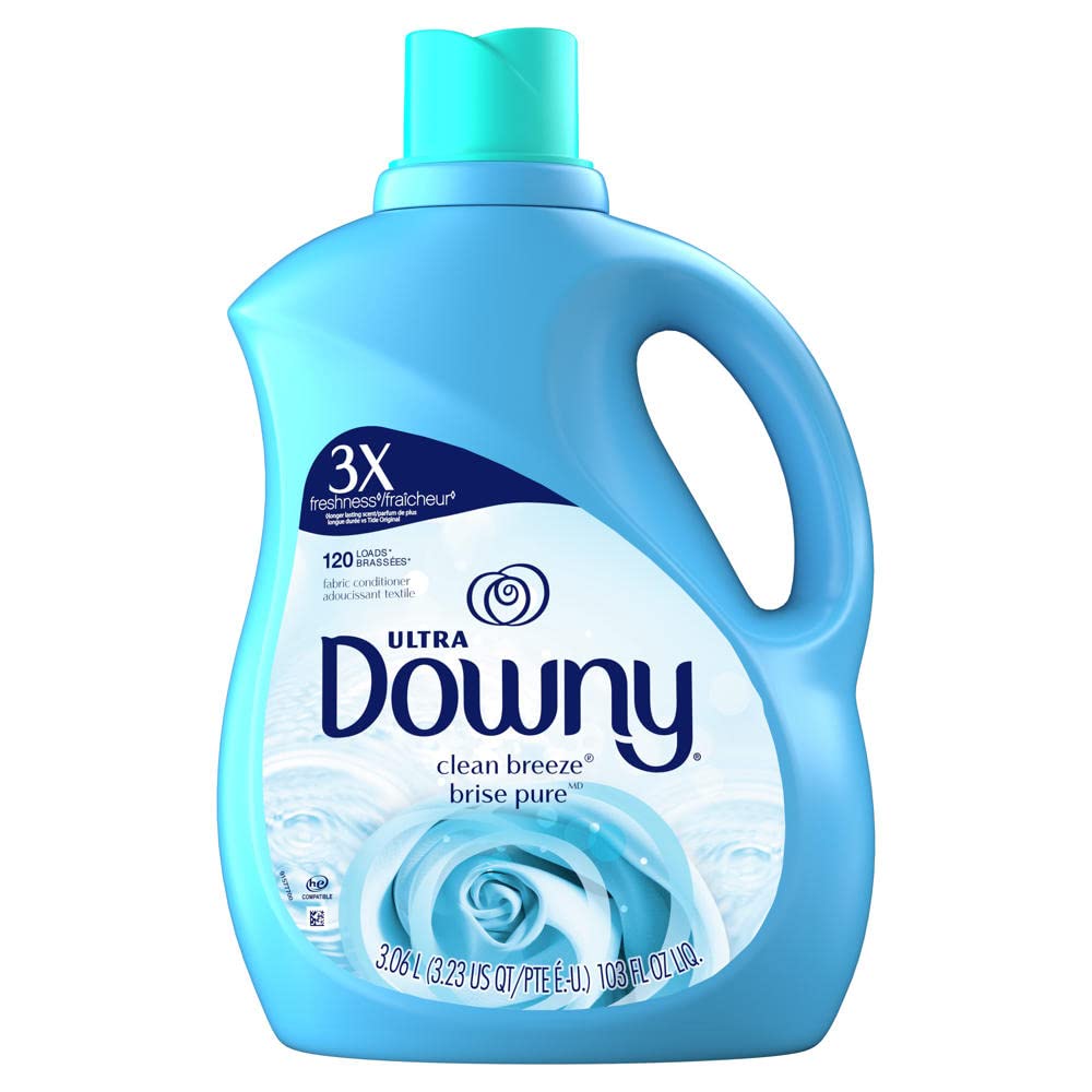 Downy Clean Breeze Liquid Fabric Conditioner & Softener - 103 Fl Oz (3.05L) | Long-Lasting Freshness | For Laundry, Towels & Bedding | Gentle on Skin & Fabrics | Ideal for Families & Sensitive Skin