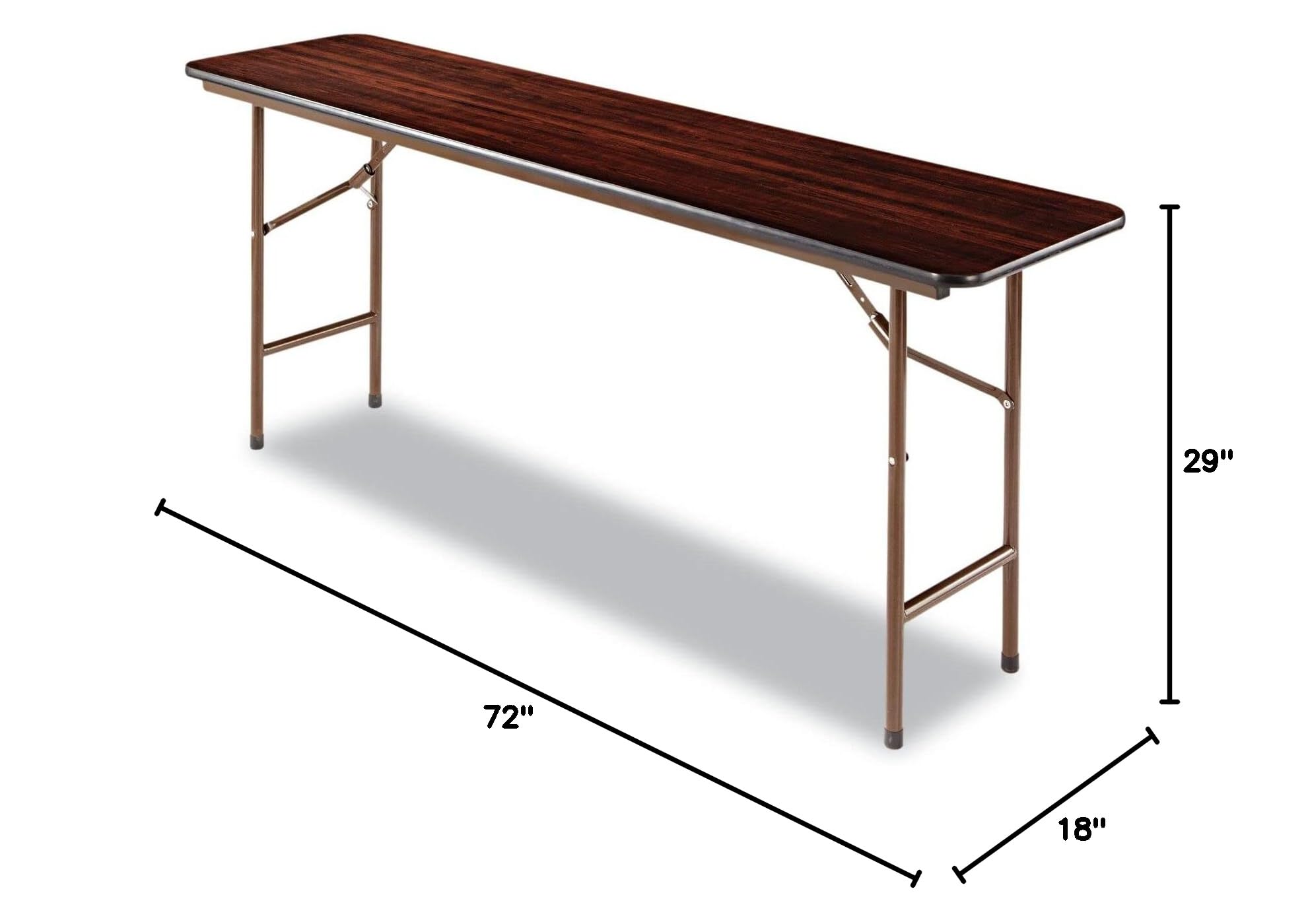Alera FT727218MY Walnut Wood Folding Table - 72