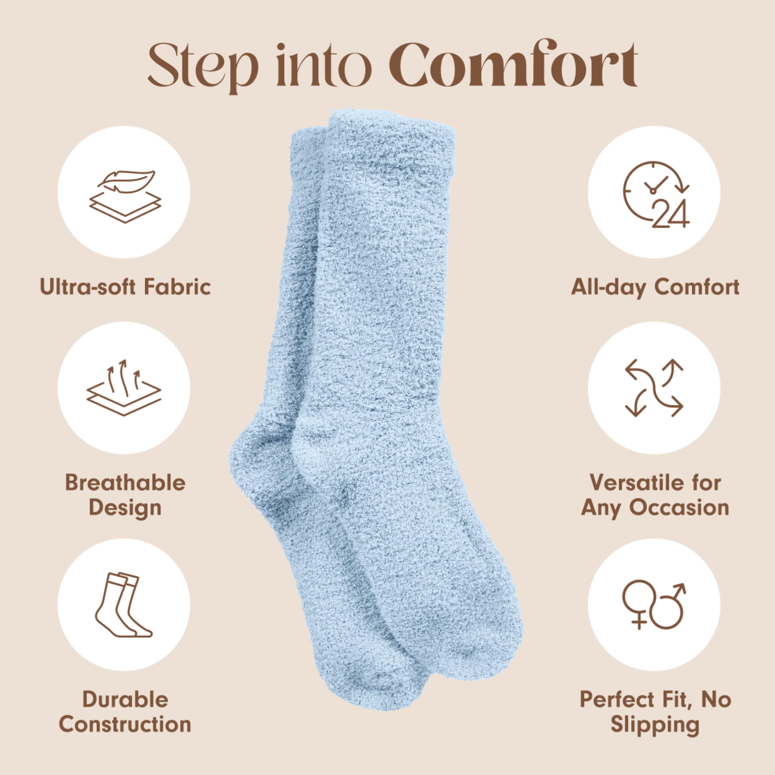 Unboxme Gifts Ultra Soft Cloud Socks for Women & Men - Warm & Cozy Luxury Sleep Socks with Plush Fabric - Perfect for Relaxing at Home, Yoga & Winter Comfort