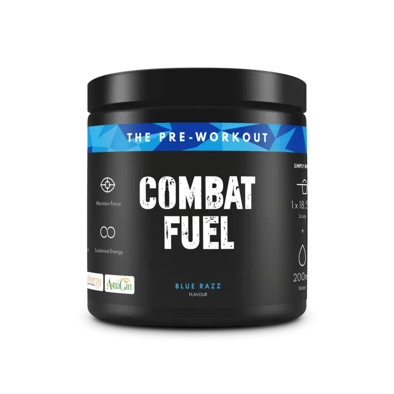Combat Fuel Pre Workout Powder 370g - Premium Energy Booster for Gym & Fitness Training - Enhance Performance & Endurance
