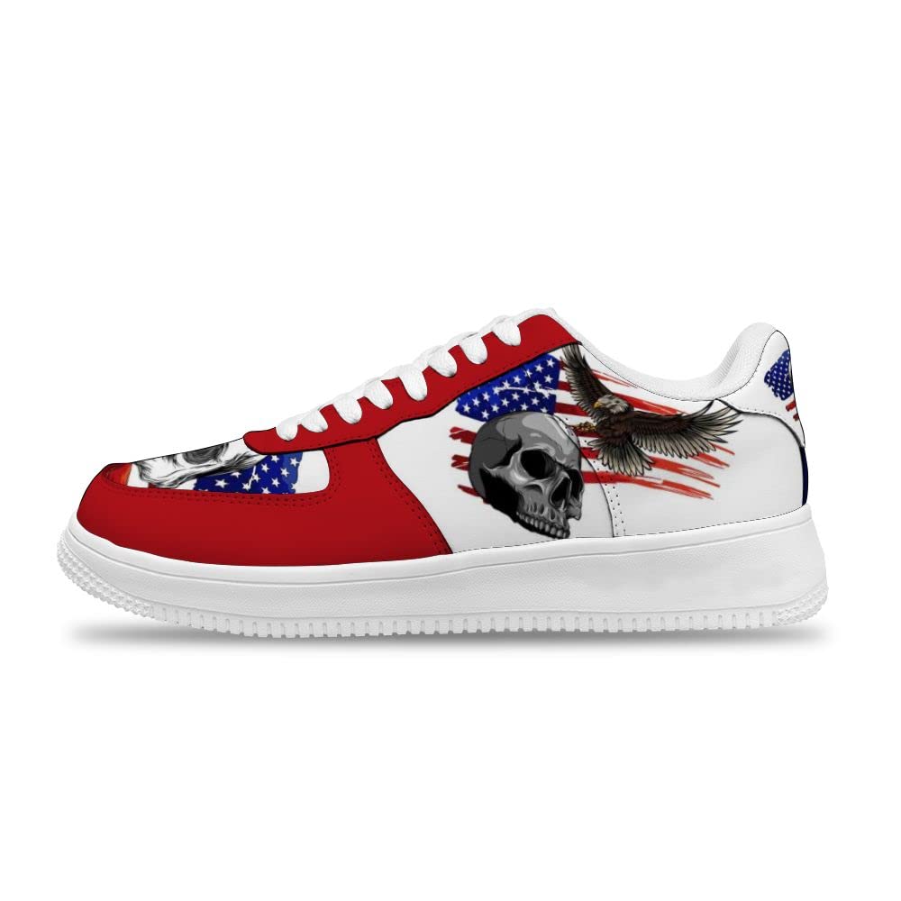 Custom Air Force Shoes with Eagle & Skull Design - Men's & Women's Fashion Sneakers for Sports & Casual Wear | Cool Animated Streetwear for Urban Style & Gym Workouts