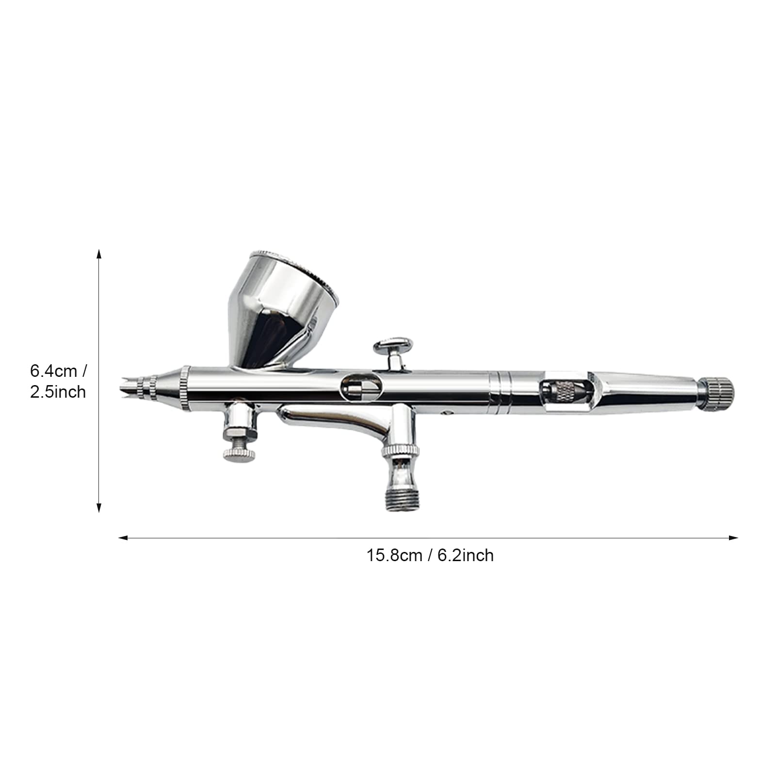 LEFUTUR Dual Action Gravity Feed Spray Gun Kit - 0.3mm Nozzle & 1/3 oz Cup for Automotive Painting, DIY Projects, Cake Decorating & Hobby Art | Professional Airbrush Tool for Cars, Crafts & Baking