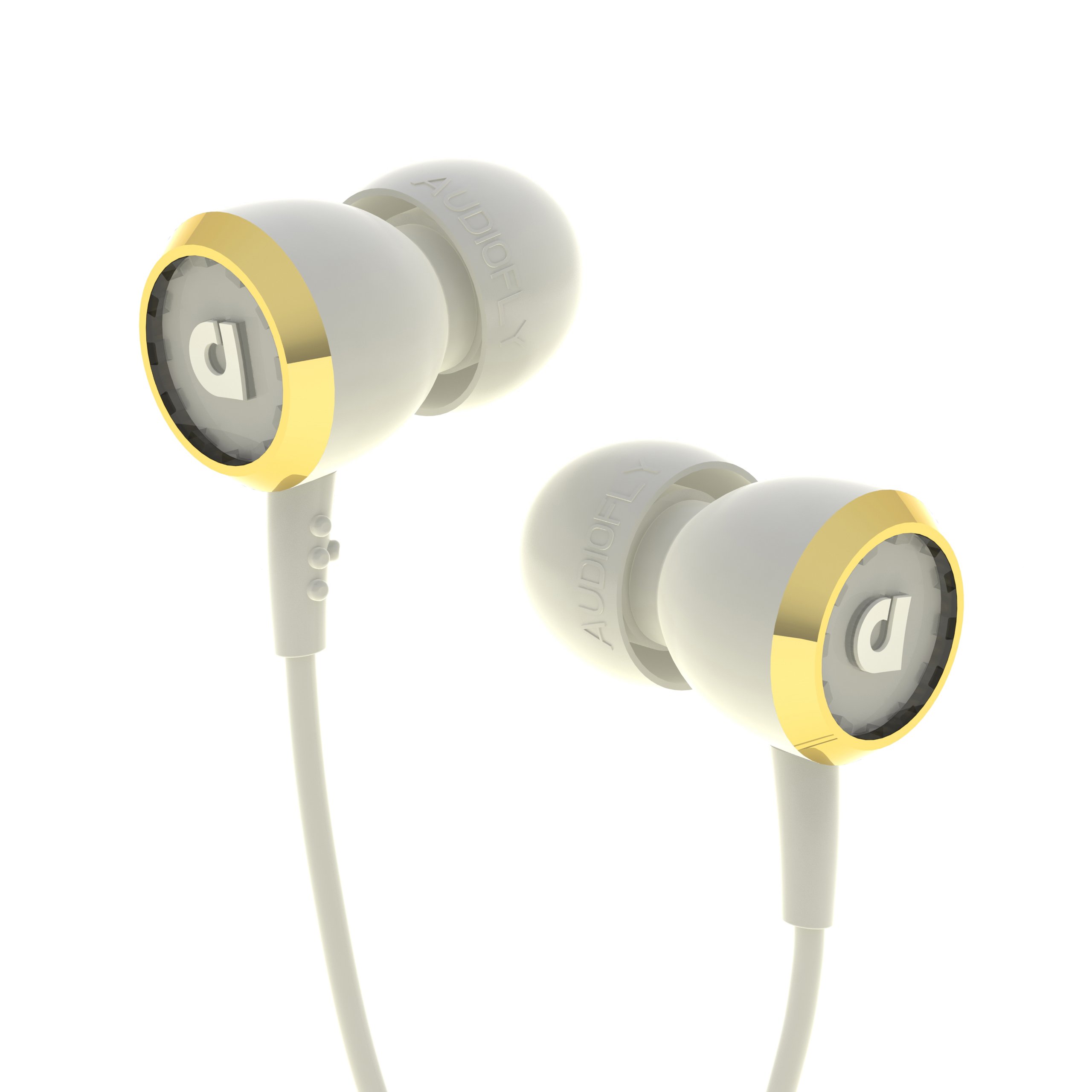 Audiofly 33 Series Premium Headphones with Built-in Microphone - Corset White | Noise Cancelling Wireless Earbuds for Gym, Travel & Work