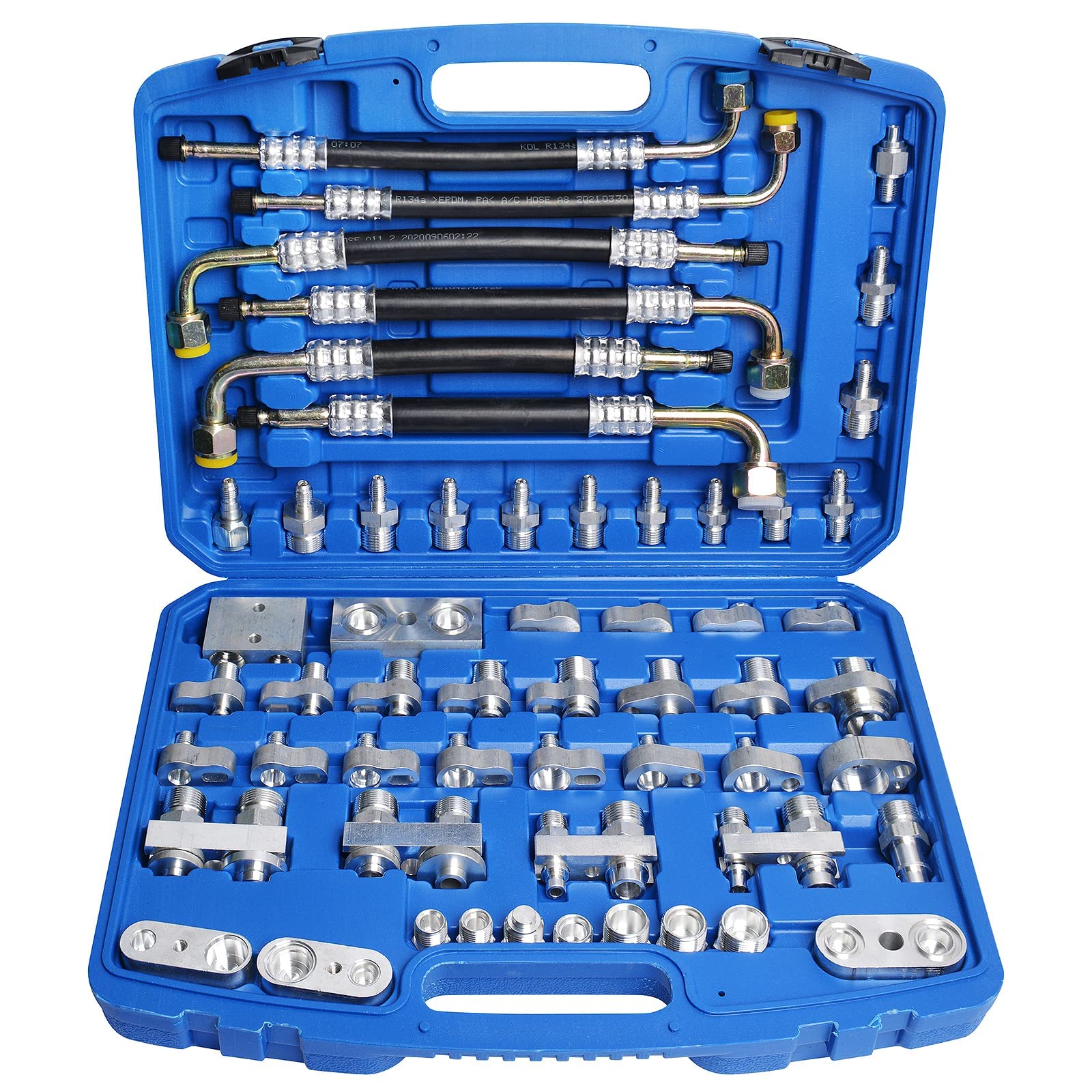 56PCS Automotive A/C Leak Test Kit - Professional Air Conditioning Leak Detector & Compressor Diagnostic Tool Kit for Car AC System Repair (Ideal for Mechanics & DIY Auto Maintenance)
