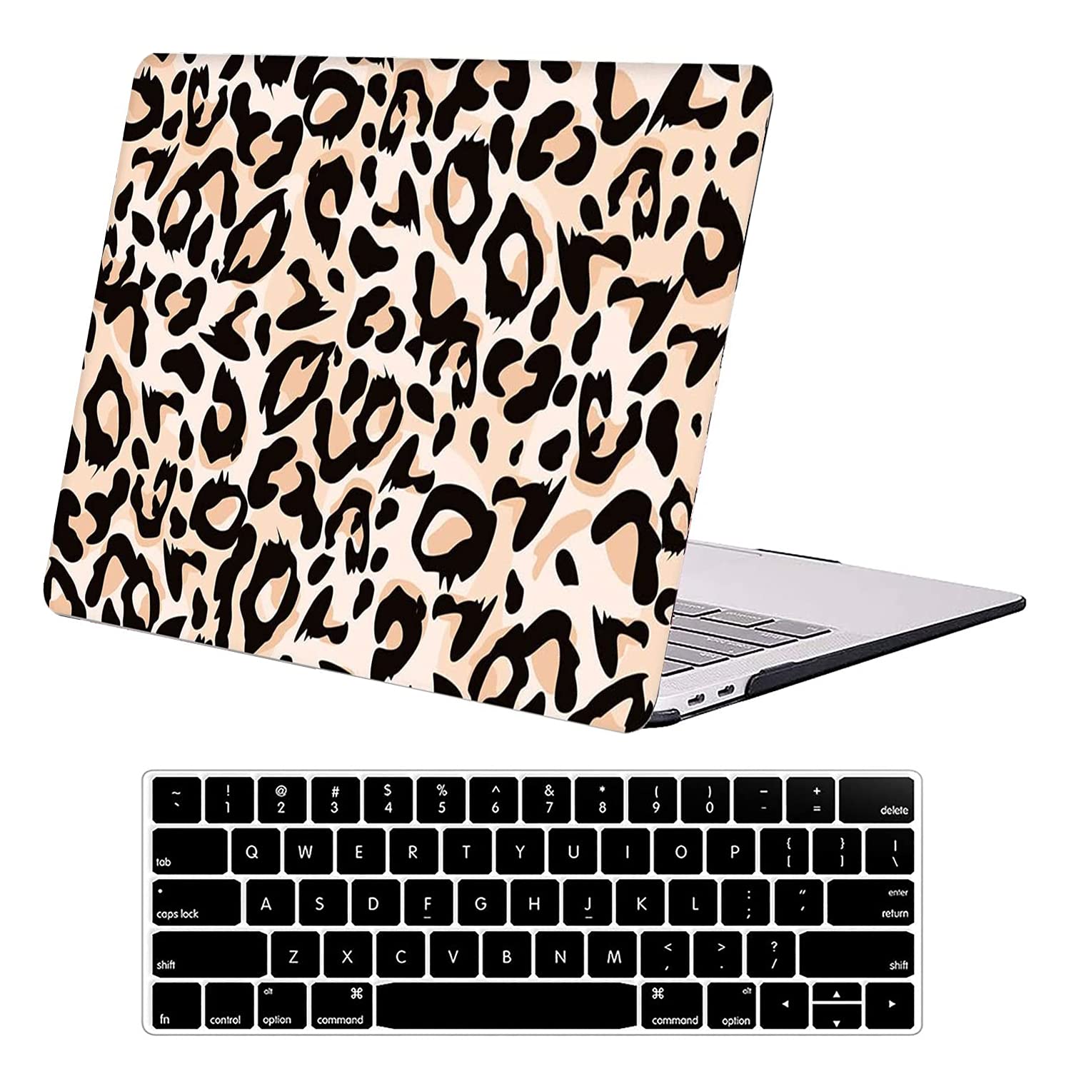 DTangLsm Slim Fit MacBook Pro 16 inch Case (2019/2020 Model A2141) - Protective Cover with Touch Bar & Touch ID Access | Lightweight Plastic Shell + Keyboard Skin | Leopard Print Design | Perfect for Work, Travel & Everyday Use