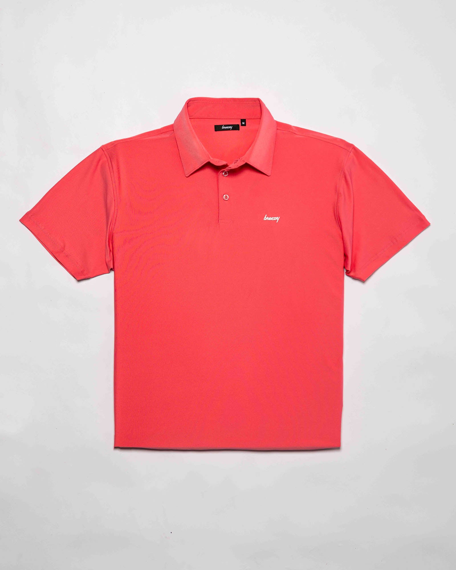 Premium Coral Red Polo Shirt for Men - Breathable & Comfortable Cotton Fabric - Perfect for Casual Wear, Golf & Outdoor Activities