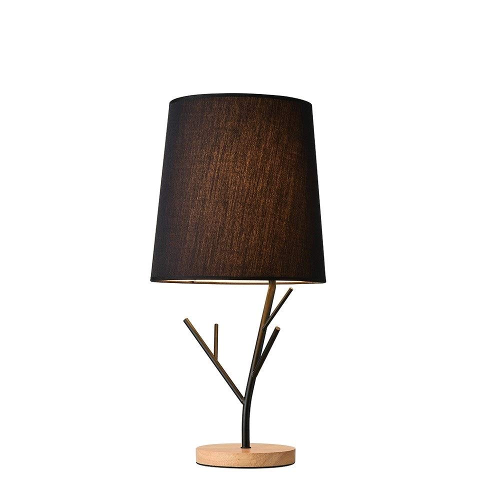 Modern Solid Wood Table Lamp - Warm White LED Bedside Light for Bedroom, Dorm, Study & Living Room - Simple Nordic Style Desk Lamp with E27 Socket - Perfect for Reading, Working & Home Decor