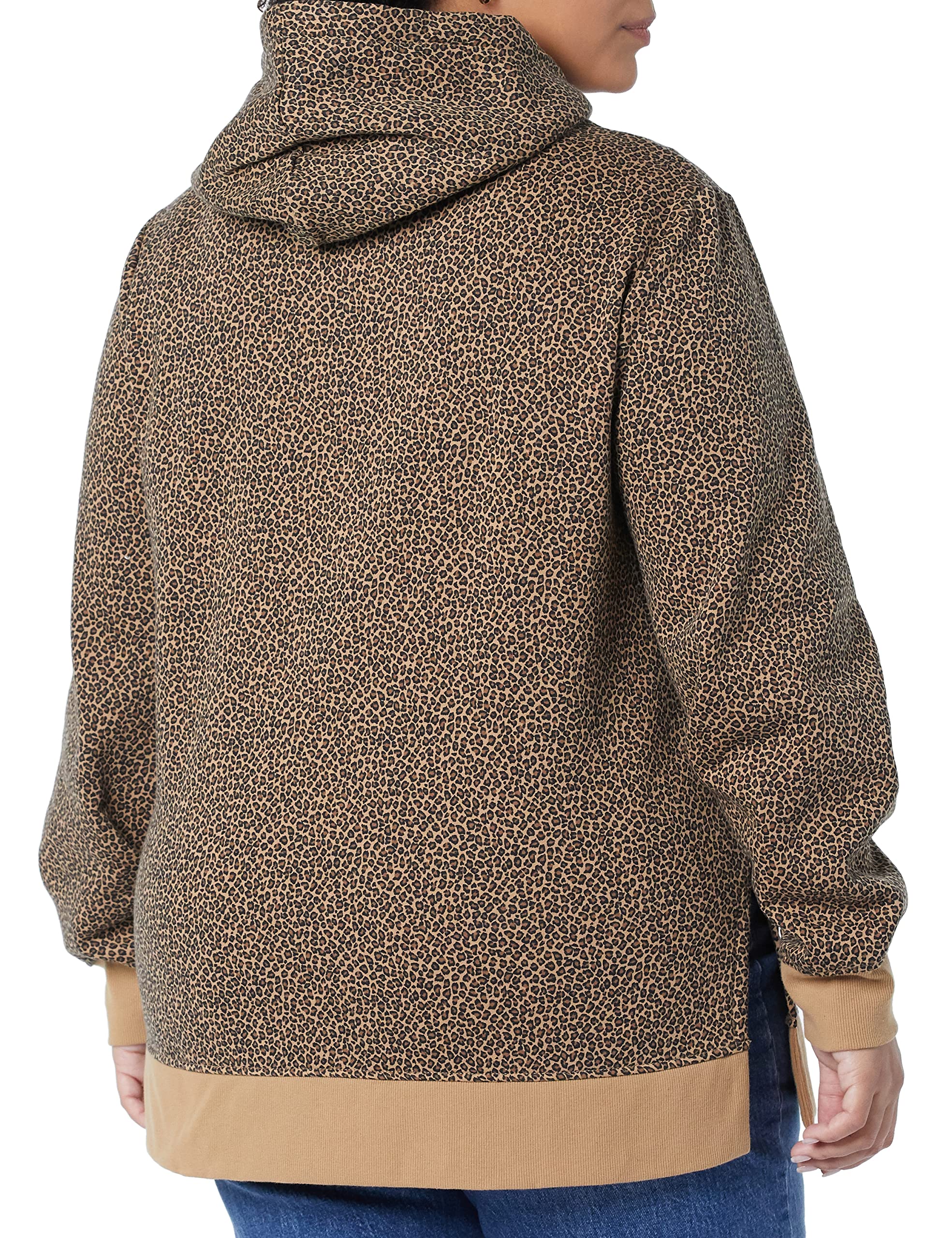 Amazon Essentials Women's French Terry Hooded Tunic Sweatshirt - Soft Casual Pullover for Lounge, Yoga & Everyday Wear