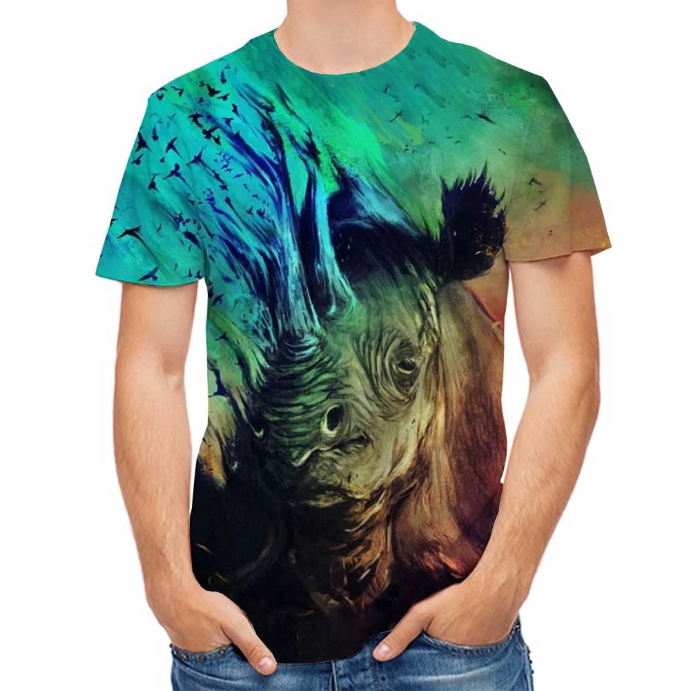 CustomVader Men's 3D Graphic Print Crewneck Short Sleeve T-Shirt - Cool Casual Tee for Streetwear, Gaming & Everyday Outfits