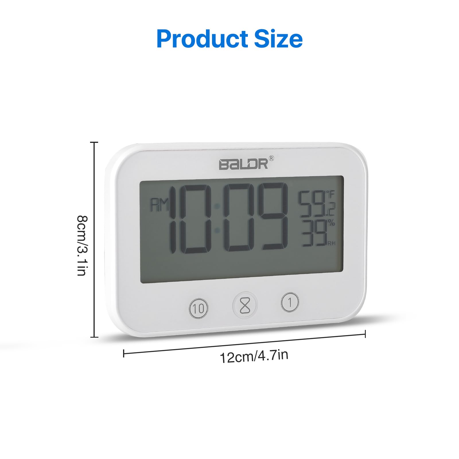 Waterproof Digital Shower Clock with Timer & Temp Display - Bathroom Essentials