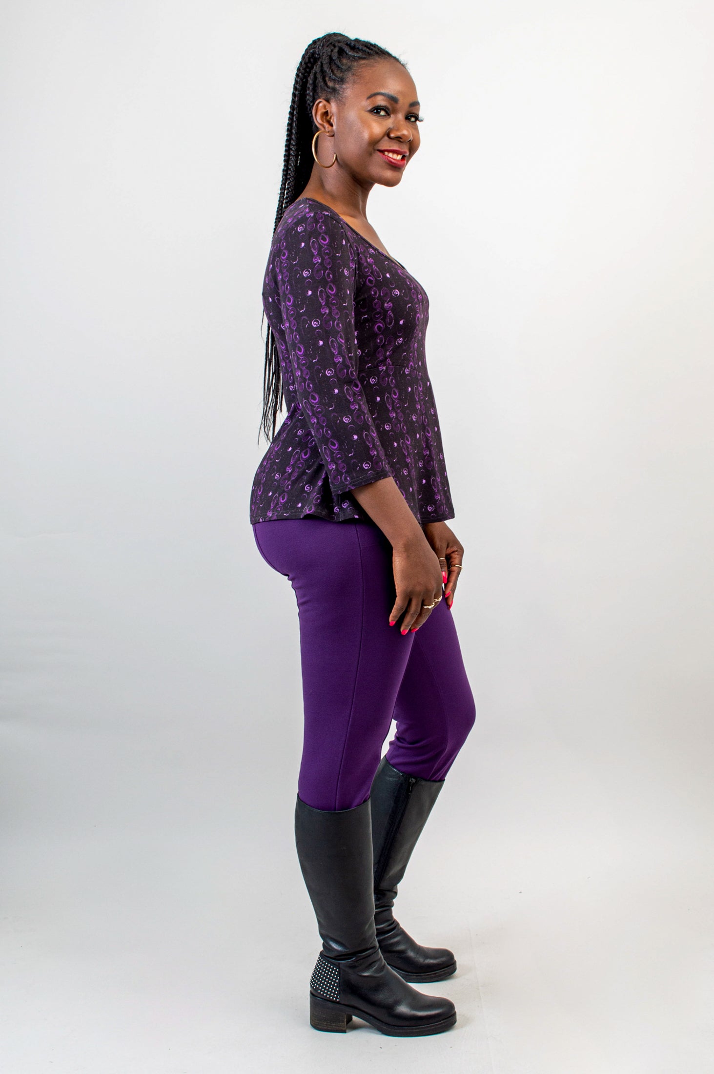 Kim 3/4 Sleeve Blouse with Royale Necklace - Bamboo Fabric Women's Tops for Work & Casual Wear | Final Sale