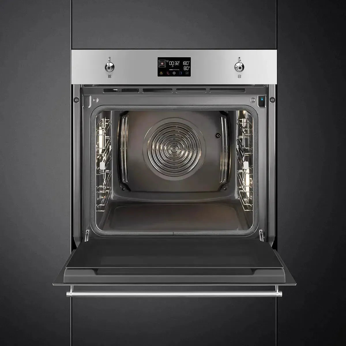 Smeg 60cm Classic Pyrolytic Steam Oven with Probe - Stainless Steel Built-in Oven for Professional Baking & Healthy Cooking | Perfect for Home Chefs & Modern Kitchens
