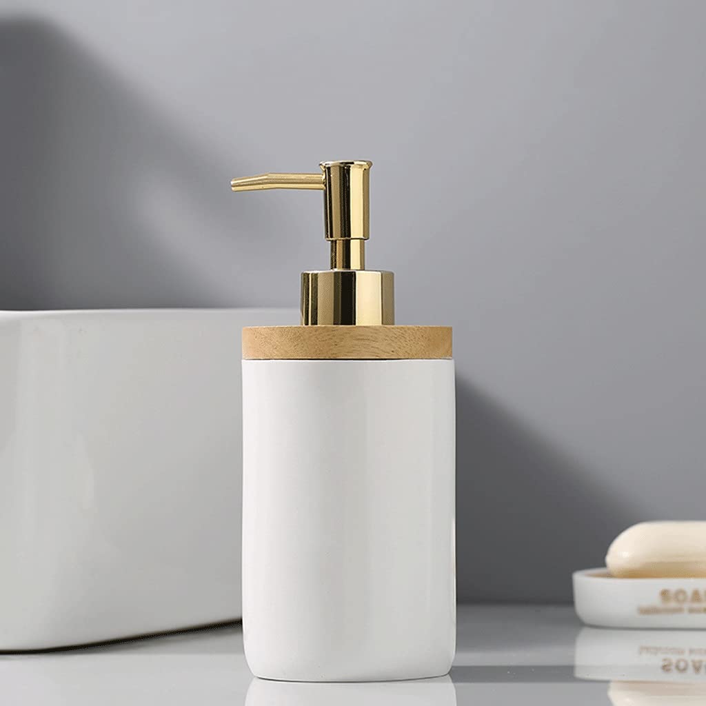 White Refillable 13.5oz/400ml Soap Dispenser Pump Bottle - Dish & Hand Soap Dispenser for Kitchen, Bathroom & Bedroom | Durable & Leak-Proof Design for Daily Home & Office Use