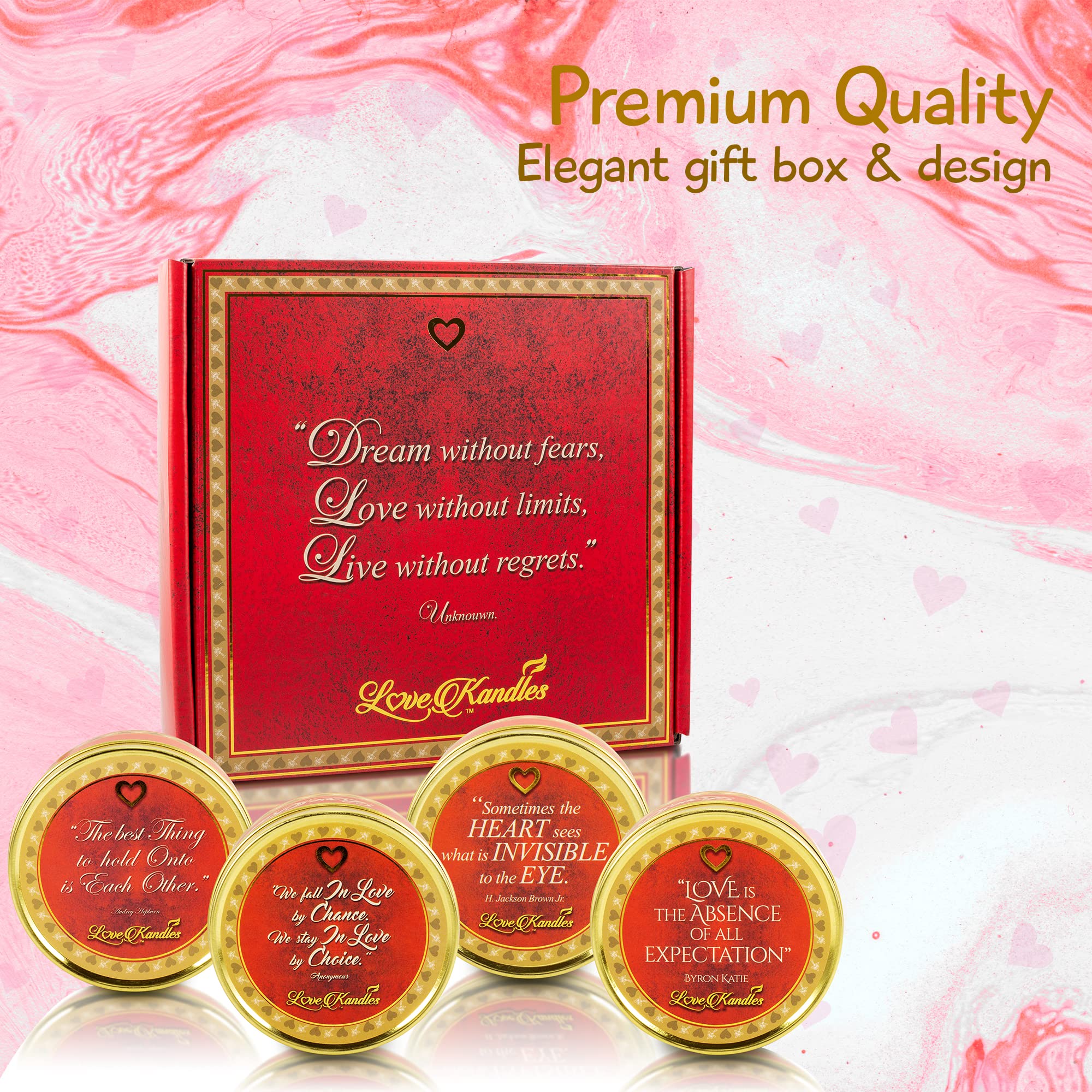 Love Kandles - Aromatherapy Candle Gift Set for Women, Relaxing Scented Candles for Bath & Tub, Stress Relief & Home Spa | Perfect for Meditation, Yoga, Romantic Nights & Self-Care Gifts