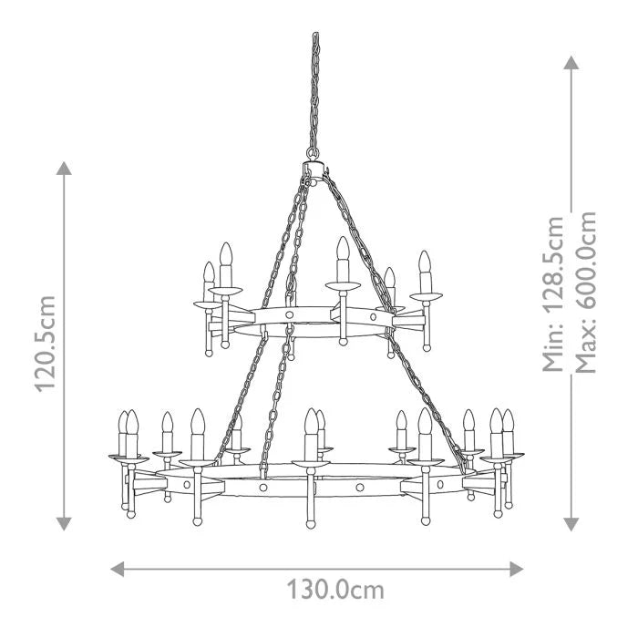Cromwell Old Bronze Light Chandelier - 12LT & 18LT Crystal Ceiling Fixture for Dining Room & Bedroom Decor