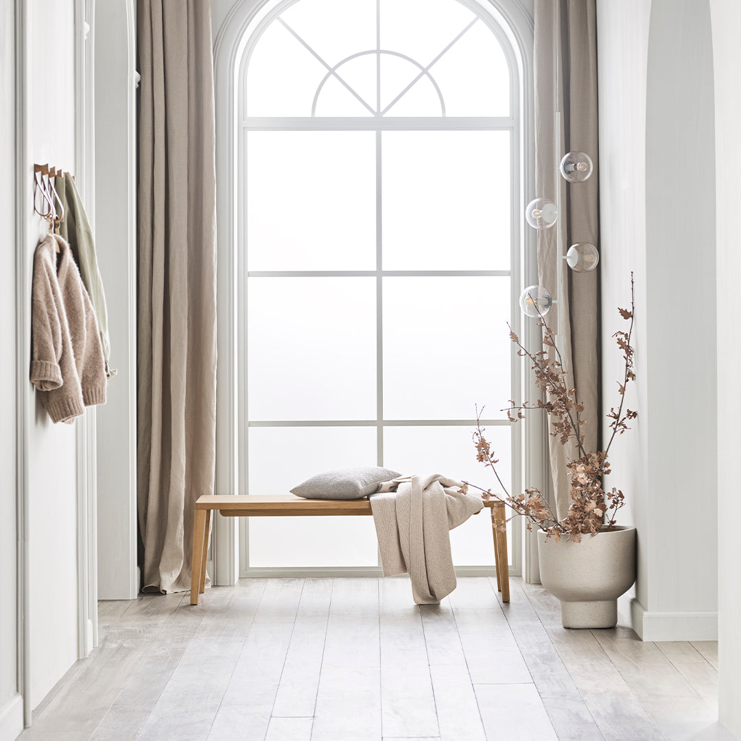 Graceful Modern Wooden Bench by Michael H Nielsen - Bolia Scandinavian Design for Living Room, Bedroom, or Entryway