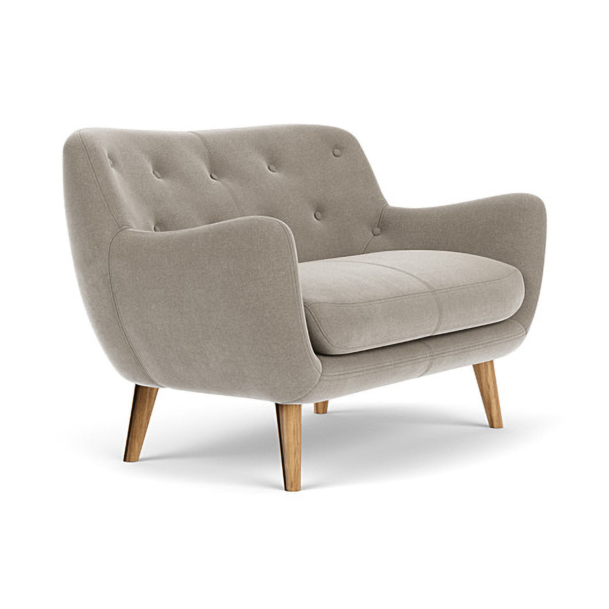 Herman Fabric 2 Seater Sofa - Modern Living Room Couch for Small Spaces, Apartment & Home Decor - Comfortable Loveseat with Soft Upholstery for Relaxing, Entertaining & Cozy Lounging