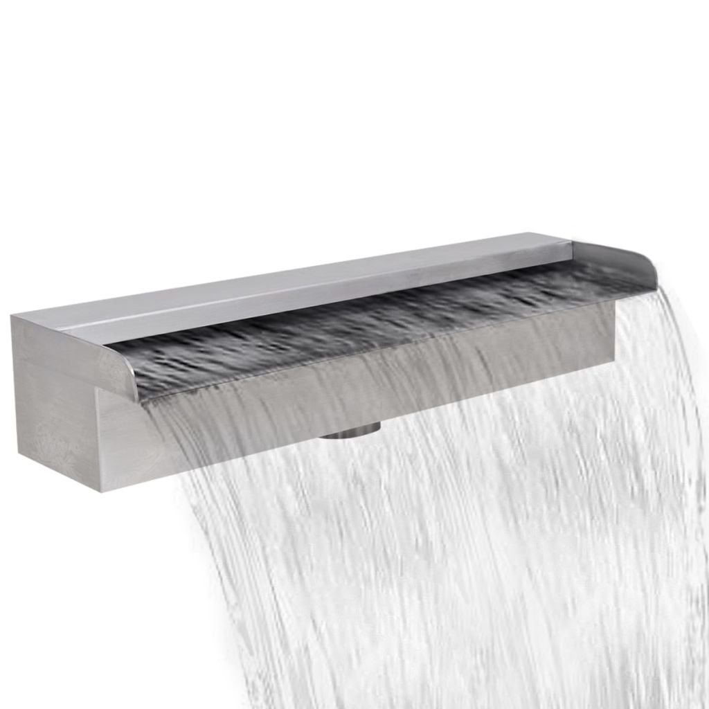 Stainless Steel Pool Waterfall Fountain - 17.7