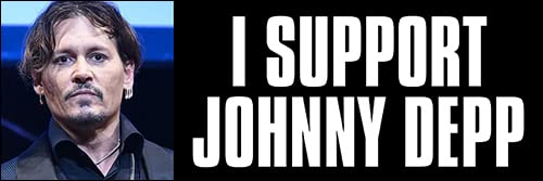 Johnny Depp Support Sticker - Amber Heard vs Johnny Depp Trial Vinyl Decal - Defamation Case Car Bumper Sticker for Trucks, Laptops, Coolers - Show Your Support for Justice & Free Speech