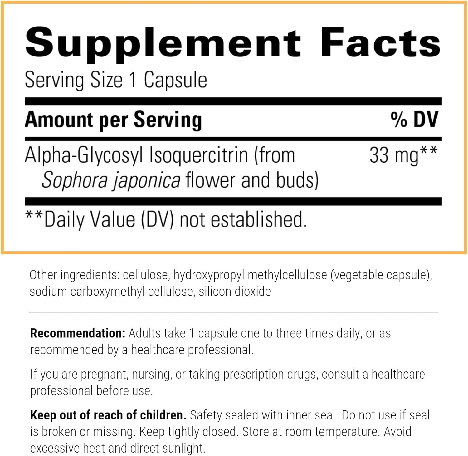 Integrative Therapeutics Alpha Glycosyl Isoquercitrin Supplement | Premium Quercetin Derivative for Immune Support & Antioxidant Benefits | Supports Cardiovascular Health & Allergy Relief - Ideal for Daily Wellness Routine & Active Lifestyle