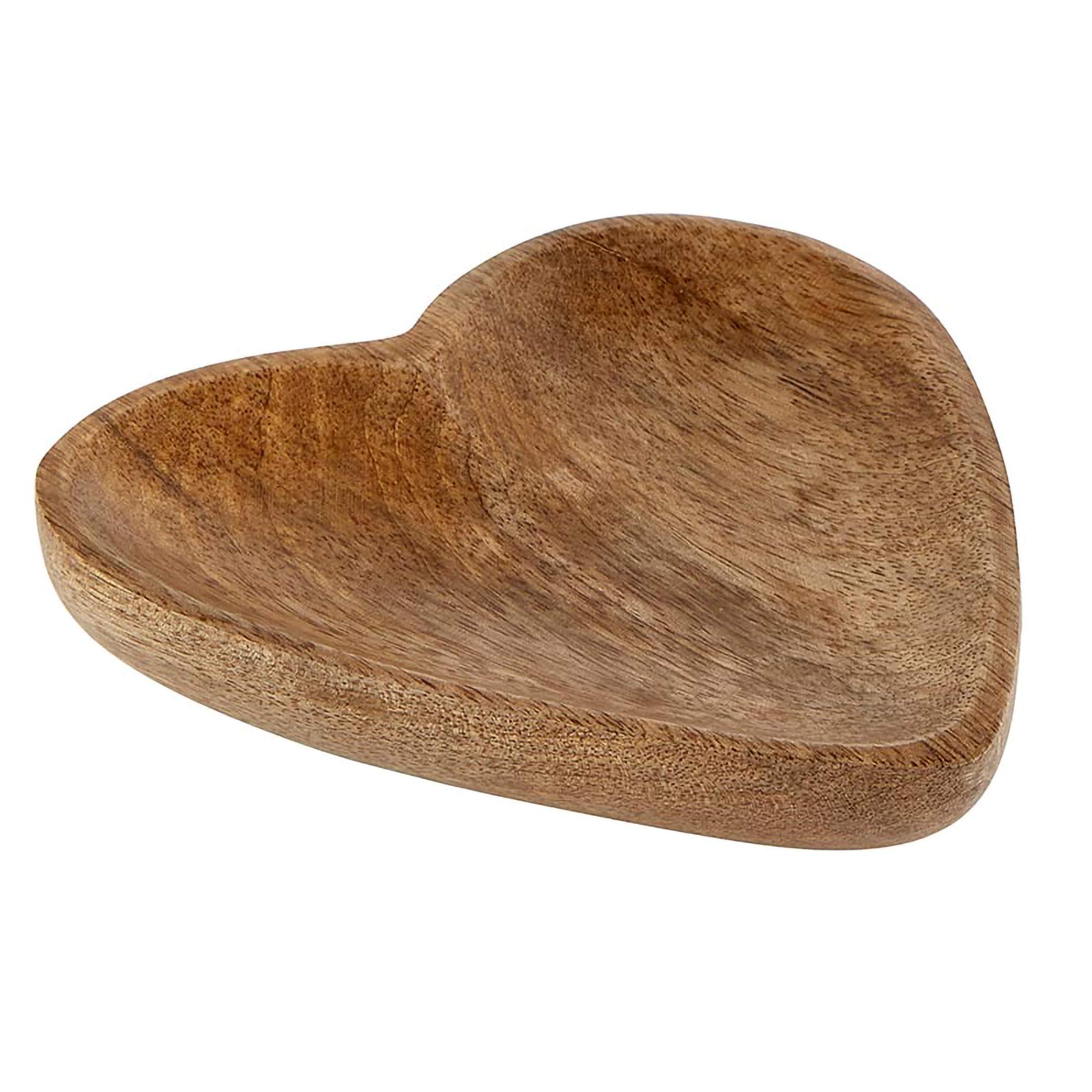 47th & Main Handcrafted Mango Wood Heart Bowl - Small Decorative Serving Dish for Fruits, Nuts, Candy | Perfect for Valentine's Day Gifts, Table Centerpieces & Home Décor
