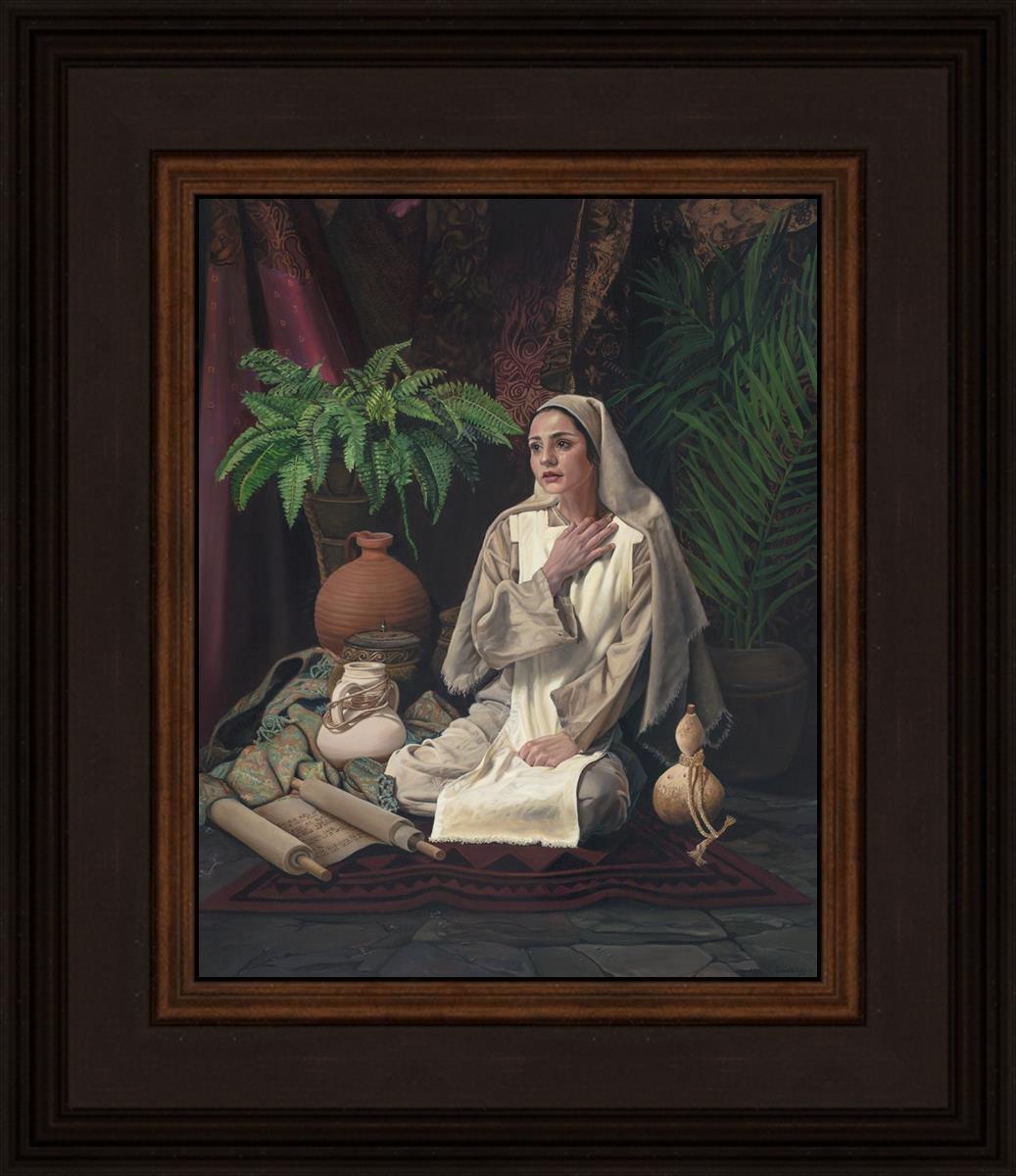 Behold Thy Handmaiden - Elegant Christian Home Decor for Prayer & Meditation | Perfect for Church Altars, Home Worship Spaces & Gift Giving