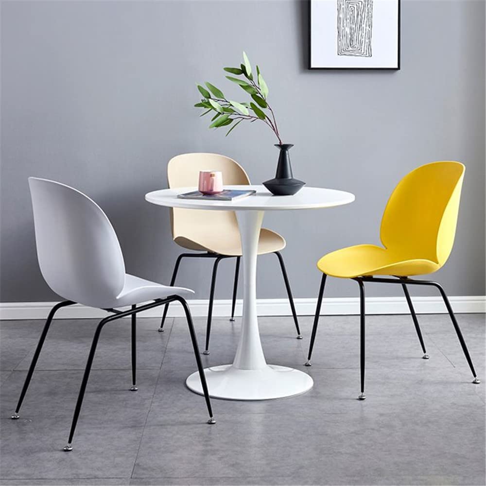 NIUYAO Solid Wood Round Modern Dining Table with Tulip Base - 31.5