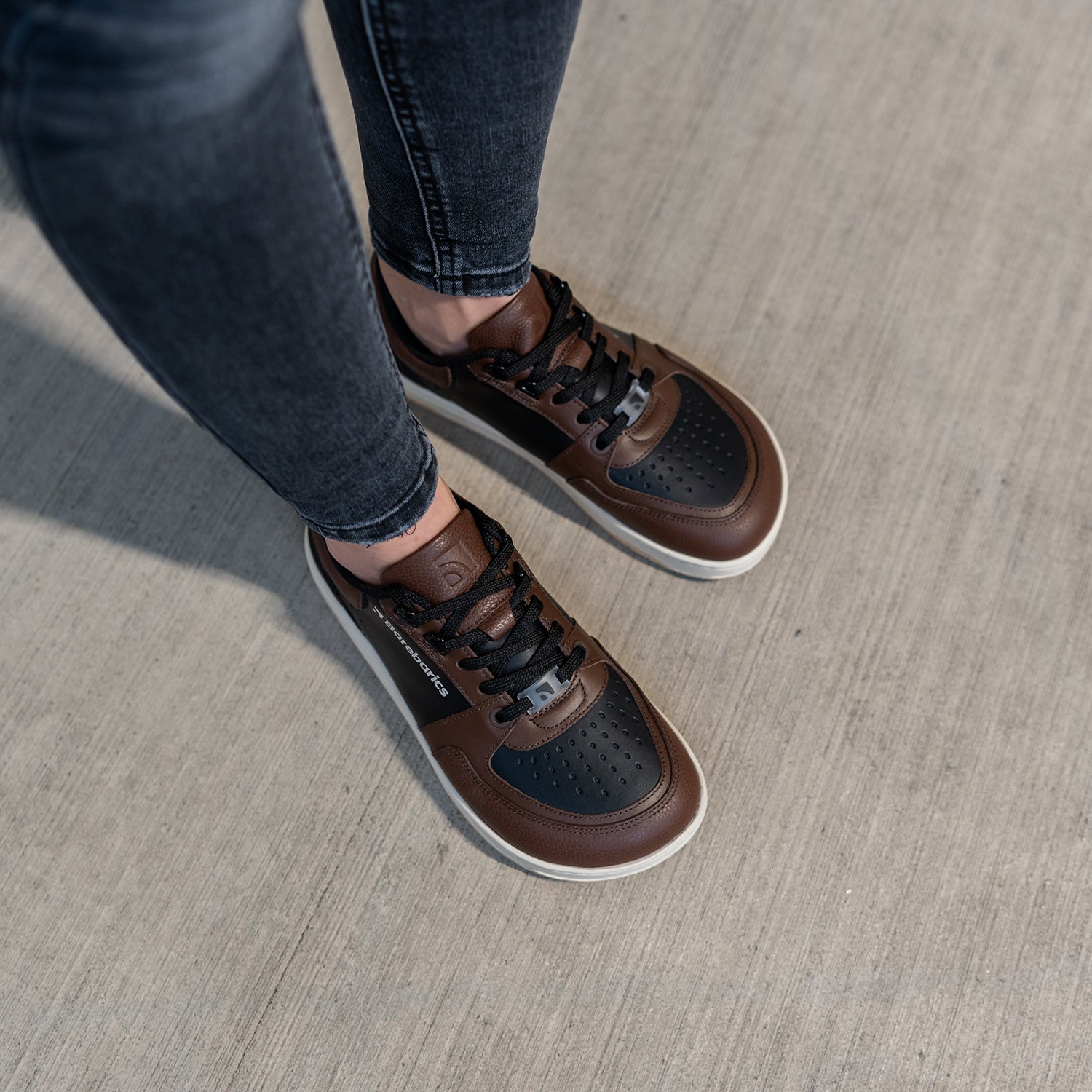 Barefoot Sneakers for Men & Women - Barebarics Wave Black & Dark Brown Minimalist Shoes | Lightweight & Flexible for Running, Walking & Gym Workouts