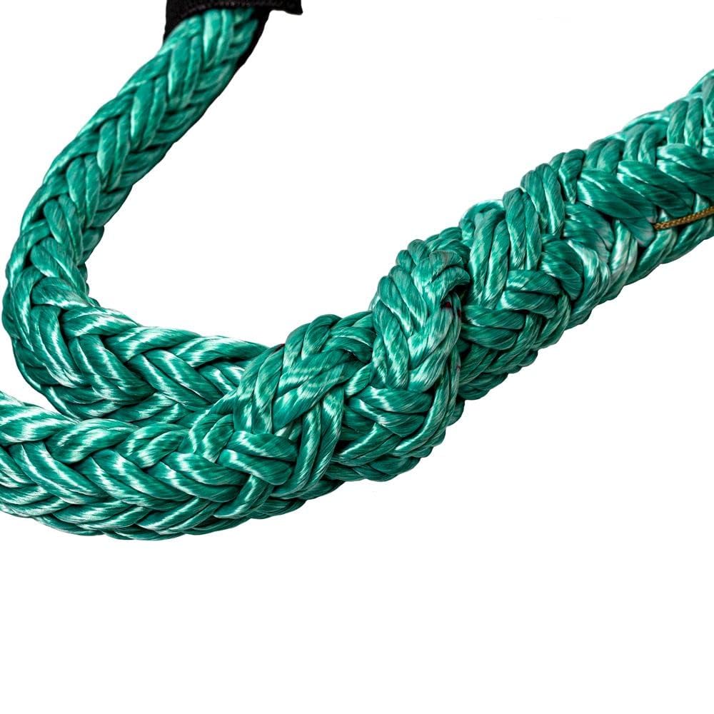 ROPE Logic Tenex Dead Eye Sling 3/4 in. x 25 ft. - Heavy Duty Green Polyester Rope for Rigging, Lifting & Marine Use - Perfect for Arborist Work, Towing & Outdoor Adventures