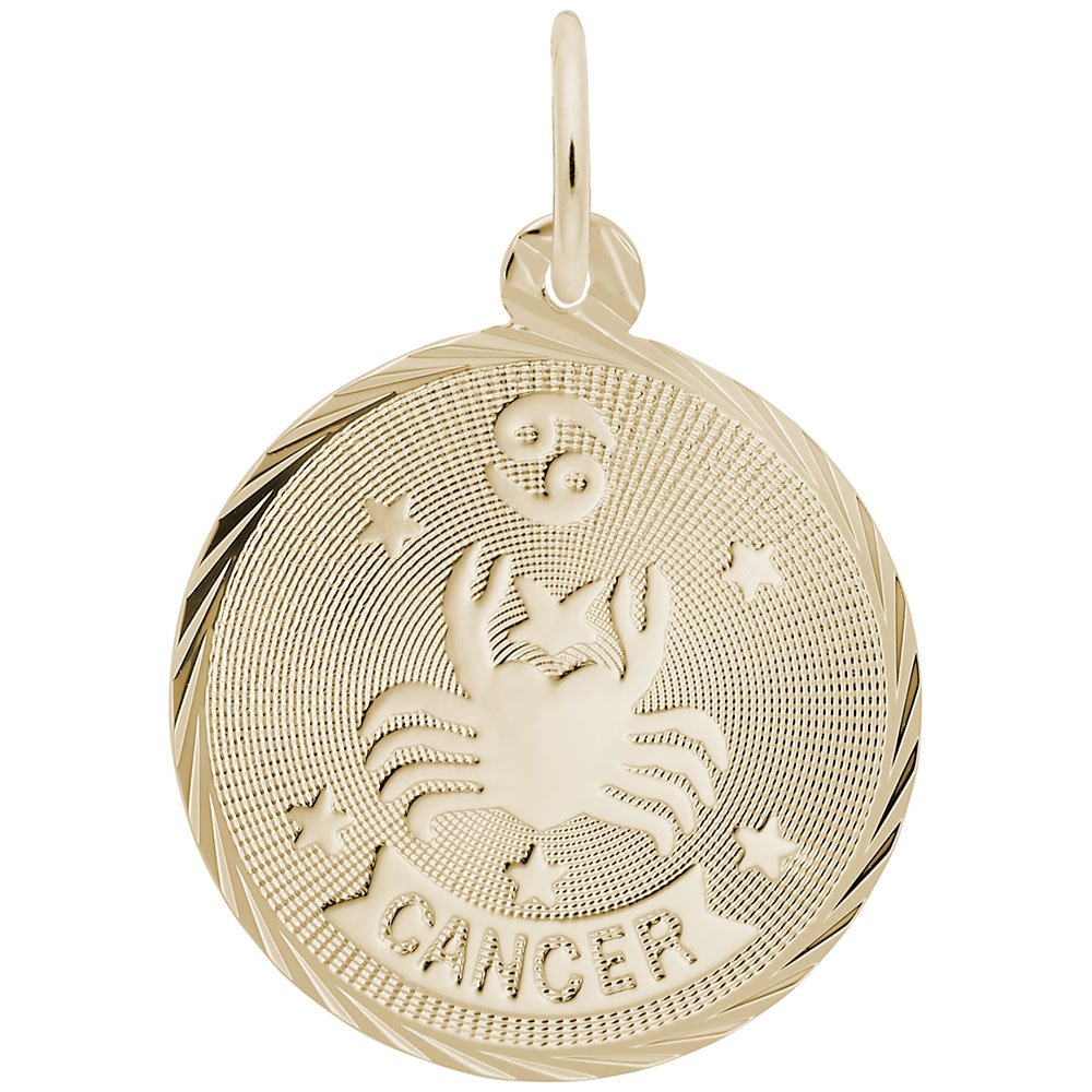 Rembrandt Charms Cancer Constellation Disc Charm or Pendant - Zodiac Jewelry for Women, Sterling Silver Necklace Gift for Her - Perfect for Birthdays, Anniversaries & Astrology Lovers