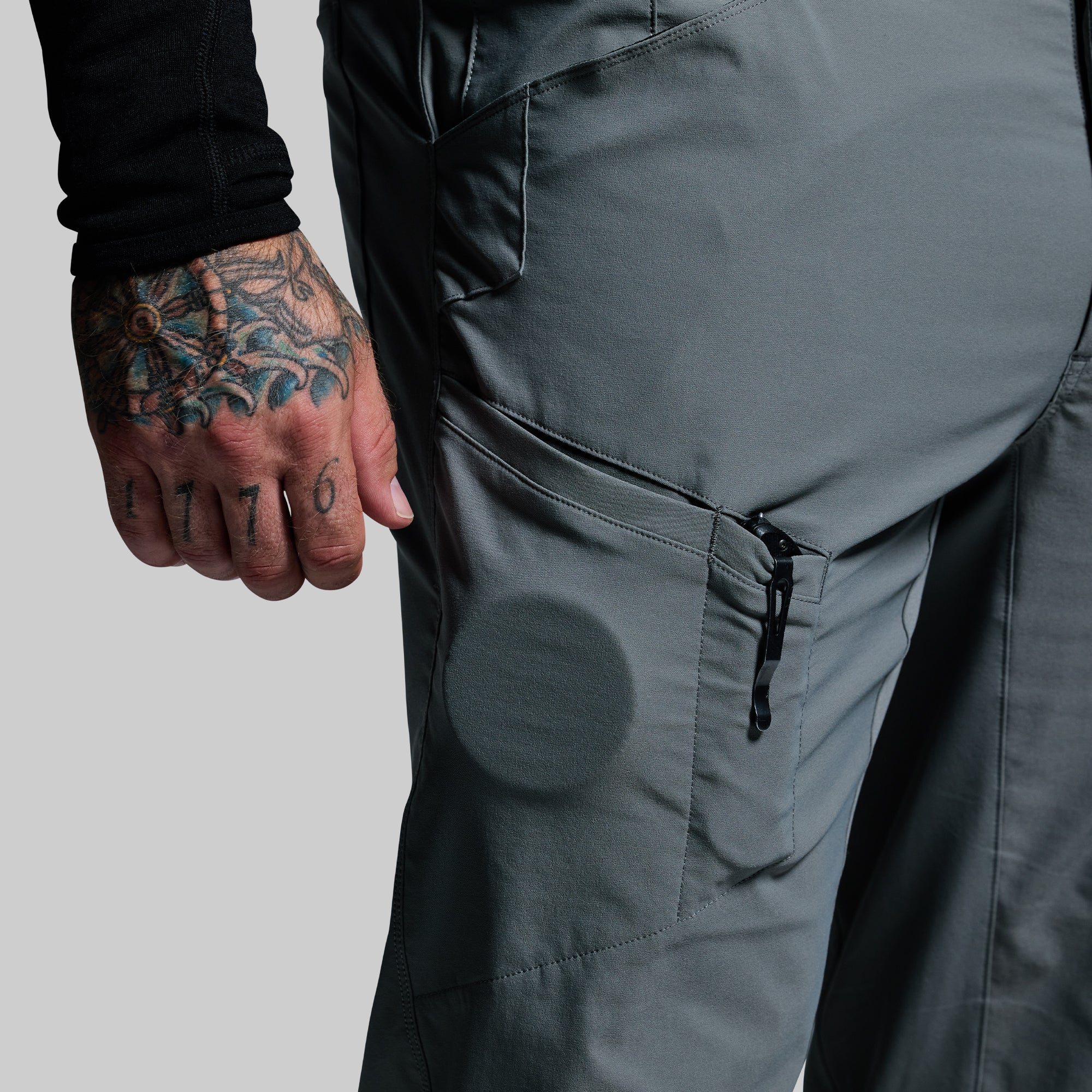 Men's Outdoor Hiking Pants - Lightweight Quick-Dry Water-Resistant Terrain Pant (Wolf Grey) for Camping, Trekking & Adventure Travel