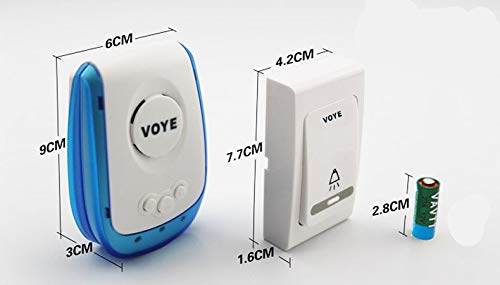 Wireless Home Remote Doorbell with Electronic Remote Control & Pager - Ideal for Houses, Apartments, and Offices