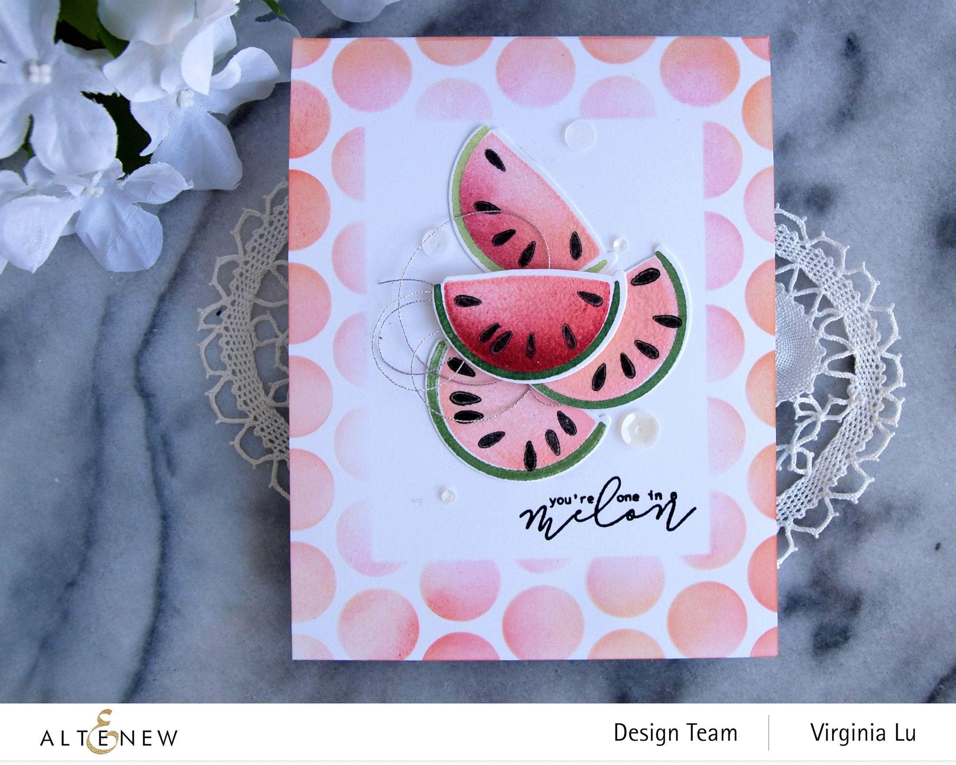 Mini Delight Watermelon Stamp & Die Set for Scrapbooking, Card Making, DIY Crafts - Perfect for Summer Invitations & Party Decorations