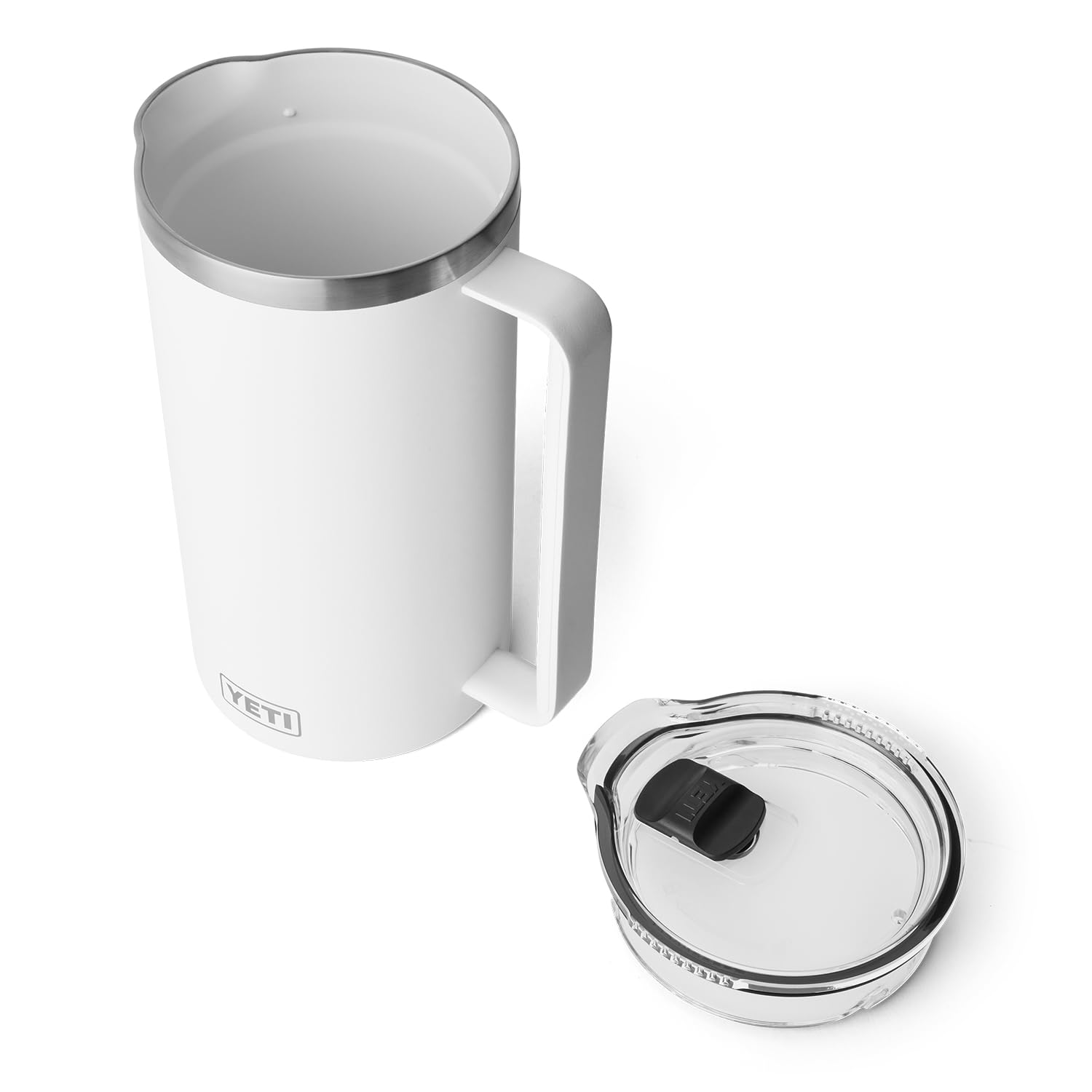 YETI Rambler 64 oz Vacuum Insulated Stainless Steel Pitcher with MagSlider Lid - White | Outdoor, Camping, BBQ & Party Drink Dispenser