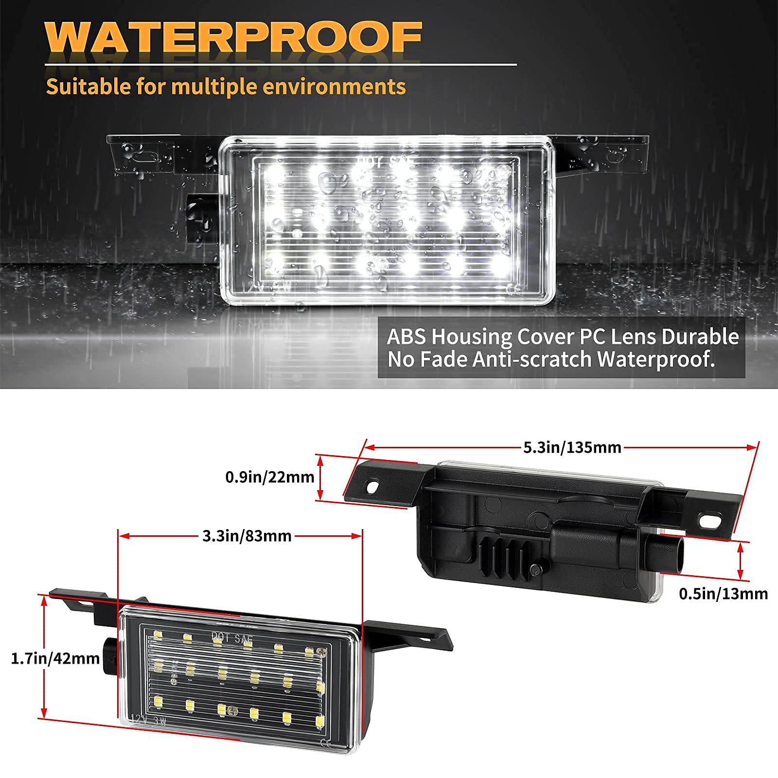 LED Truck Bed Lights for Chevy Silverado & GMC Sierra 1500/2500HD/3500HD (2014-2020) - OEM Replacement Cargo Area Perimeter Lamps (Part# 23145347, 23295943) - Perfect for Nighttime Loading, Camping & Off-Road Adventures