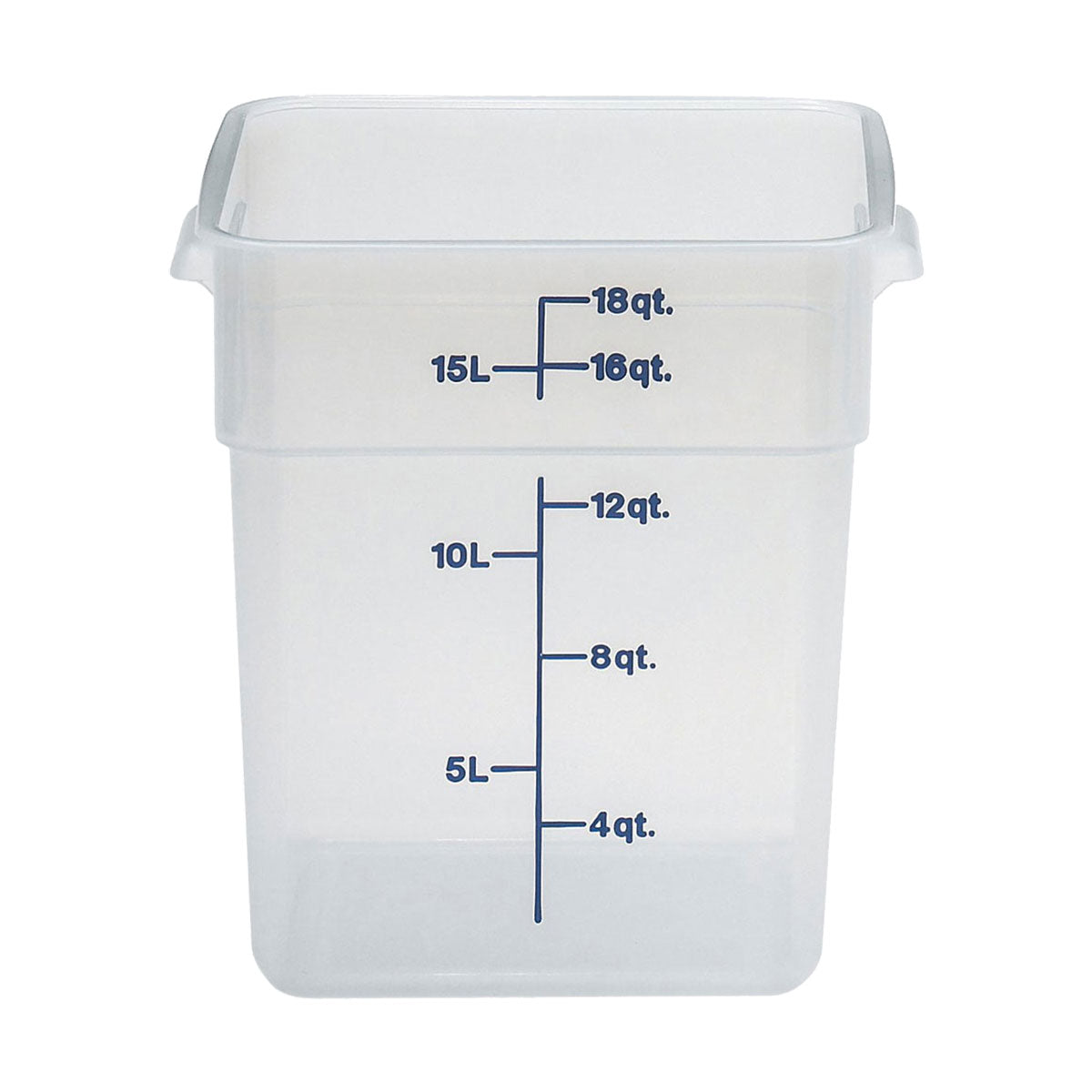 Cambro 18SFSPP190 18 Qt Clear Square Food Storage Container with Lid - Perfect for Restaurant, Catering, and Home Kitchen Organization