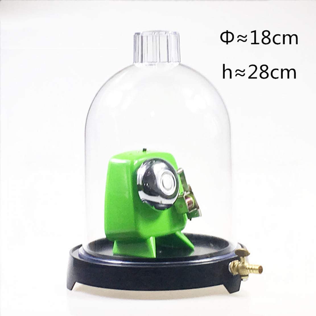 Vacuum Hood Suction Disc Bell - Plastic Lab Jar for Physics Experiments | Scientific Tool for Sound Wave Studies in Classroom & Laboratory Settings