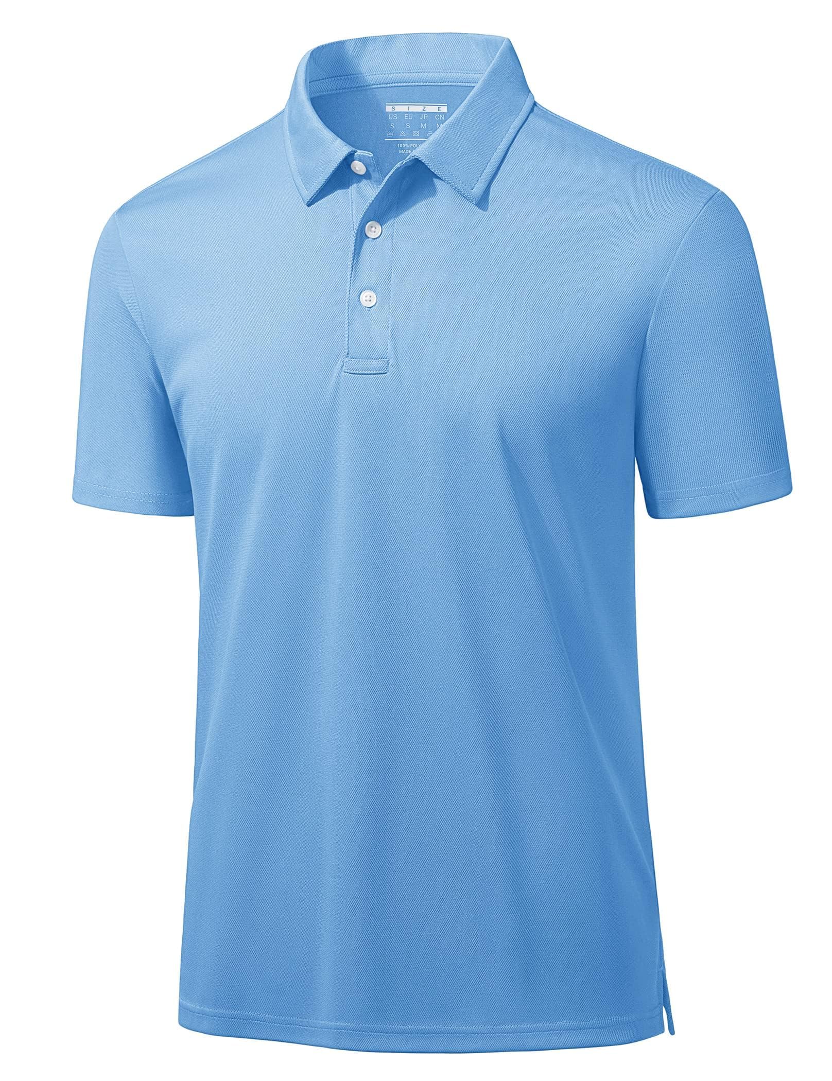 MAGCOMSEN Men's Quick Dry Polo Shirts - Breathable Tennis & Work Casual Shirt with 3 Buttons for Golf, Office & Outdoor Activities