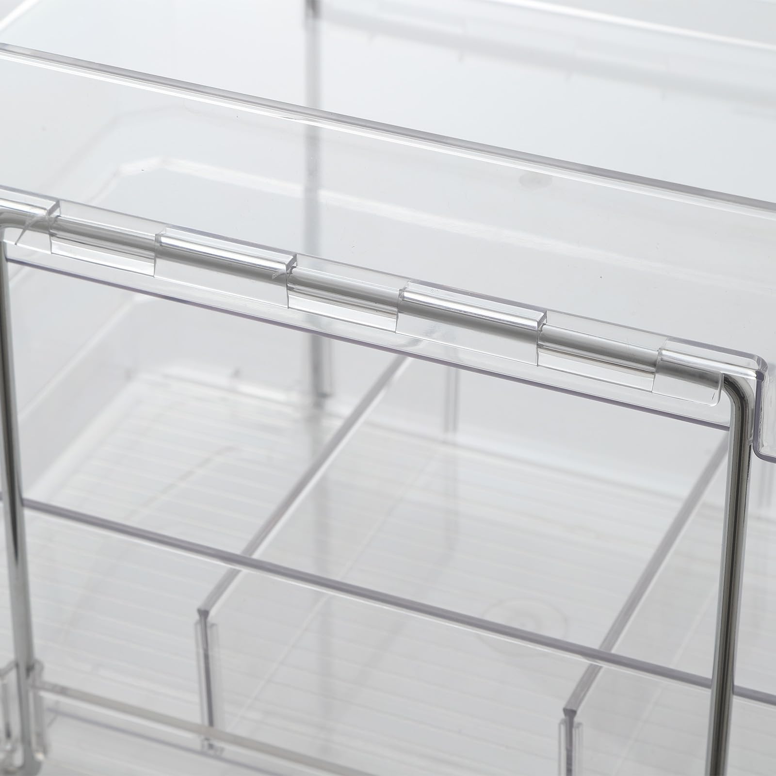 Stackable Acrylic Storage Box - Transparent Pantry Organizer for Kitchen & Table