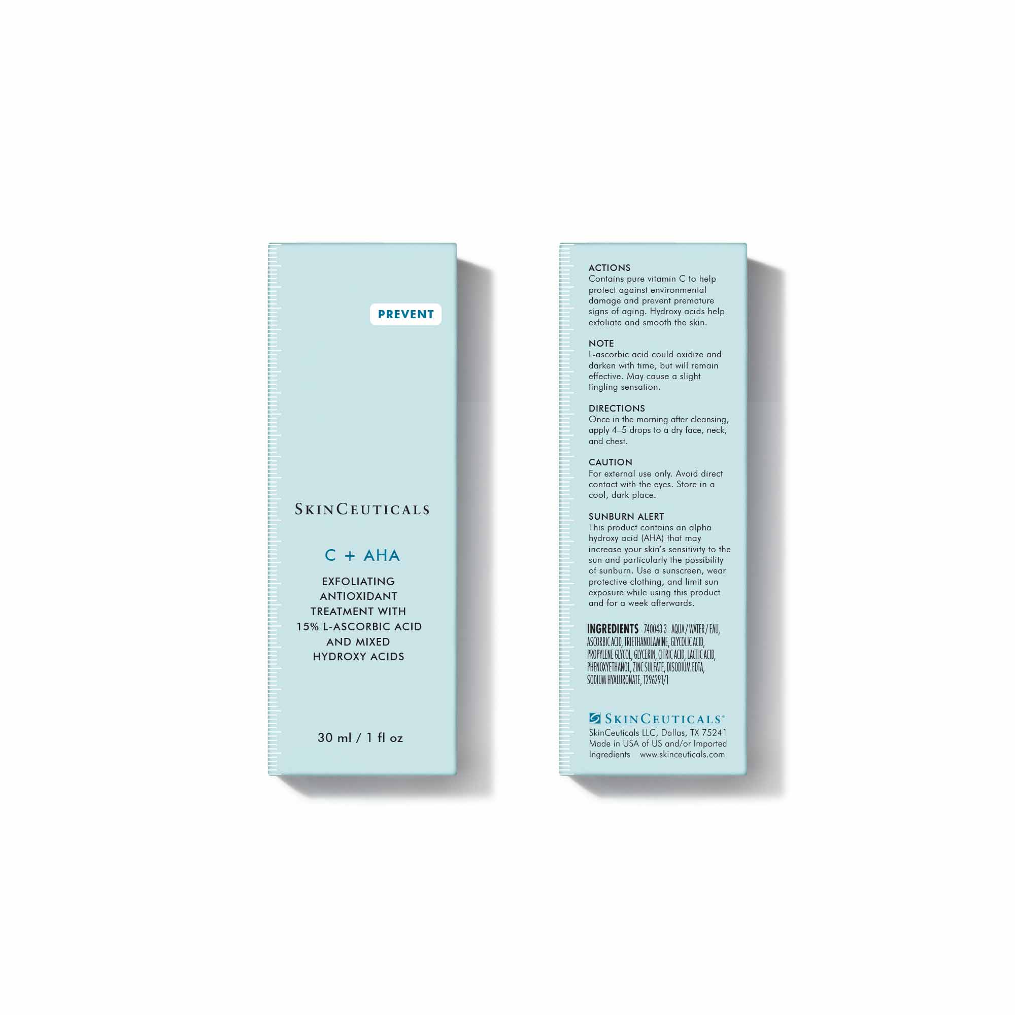 Skinceuticals Vitamin C + AHA Serum for Brightening & Anti-Aging - Perfect for Morning Skincare Routine & Dark Spot Treatment
