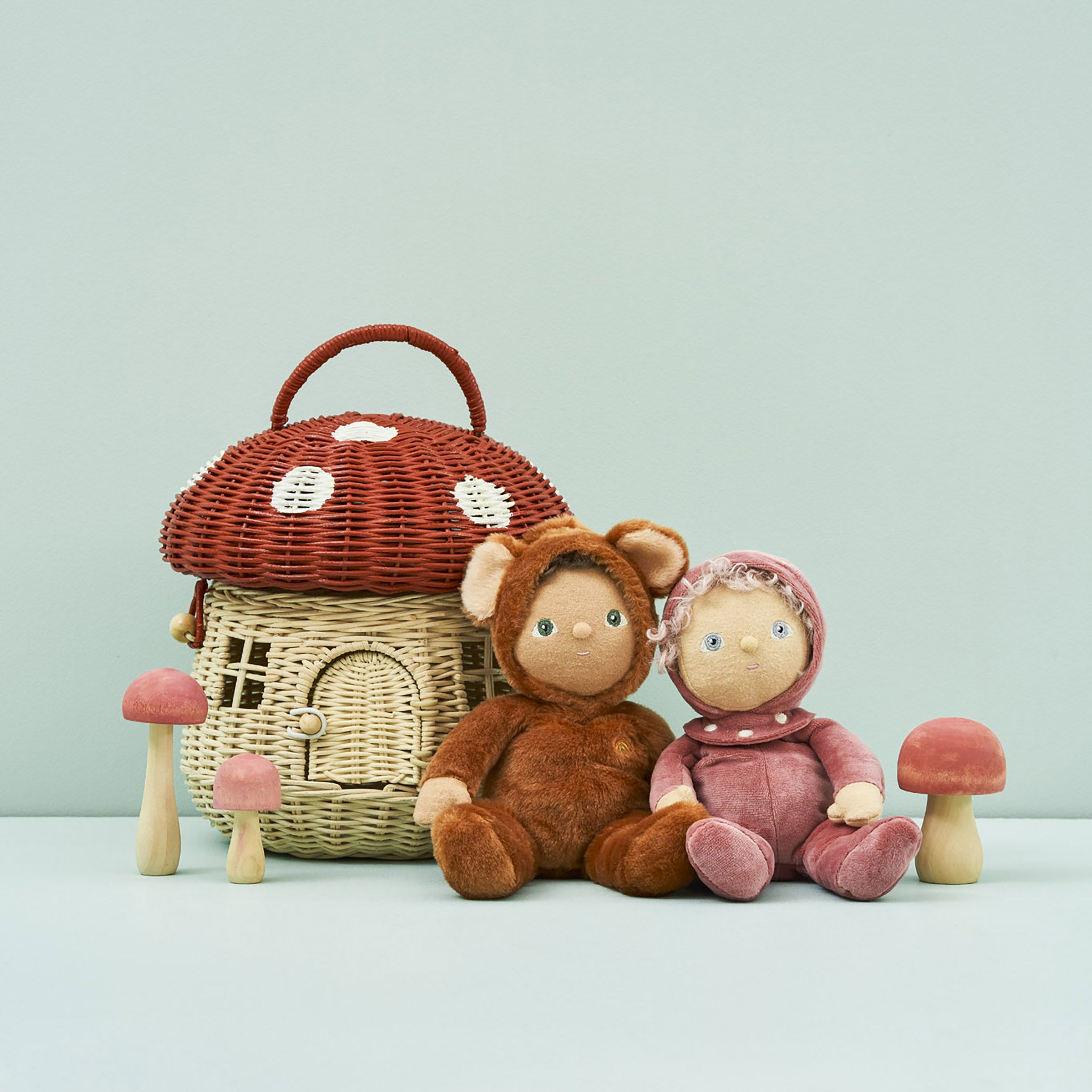 Dinky Dinkums Forest Friends Bobby Bear - Adorable Plush Teddy Bear for Kids | Perfect for Cuddling, Nursery Decor & Gift Giving