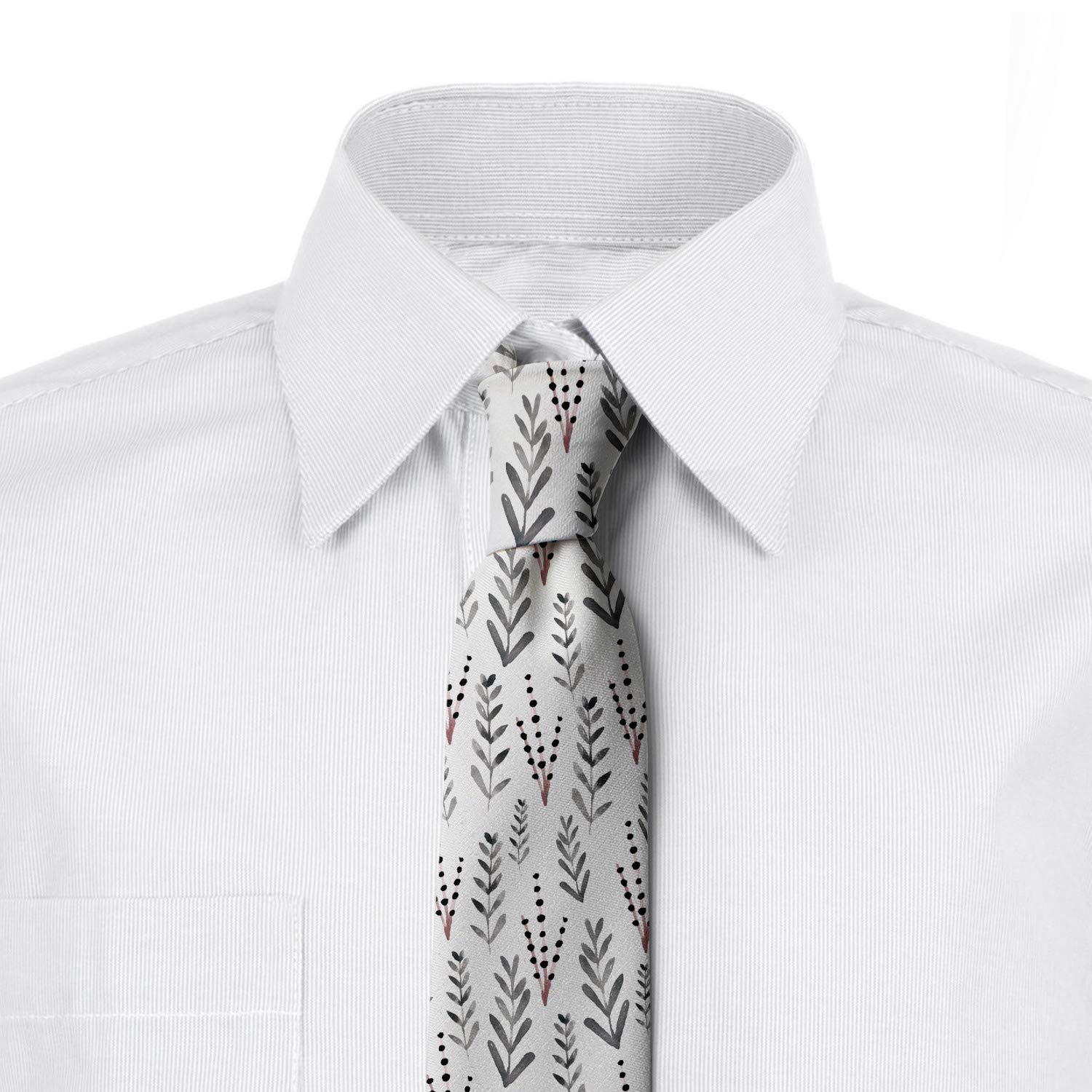 Ambesonne Watercolor Branches Necktie - 3.7