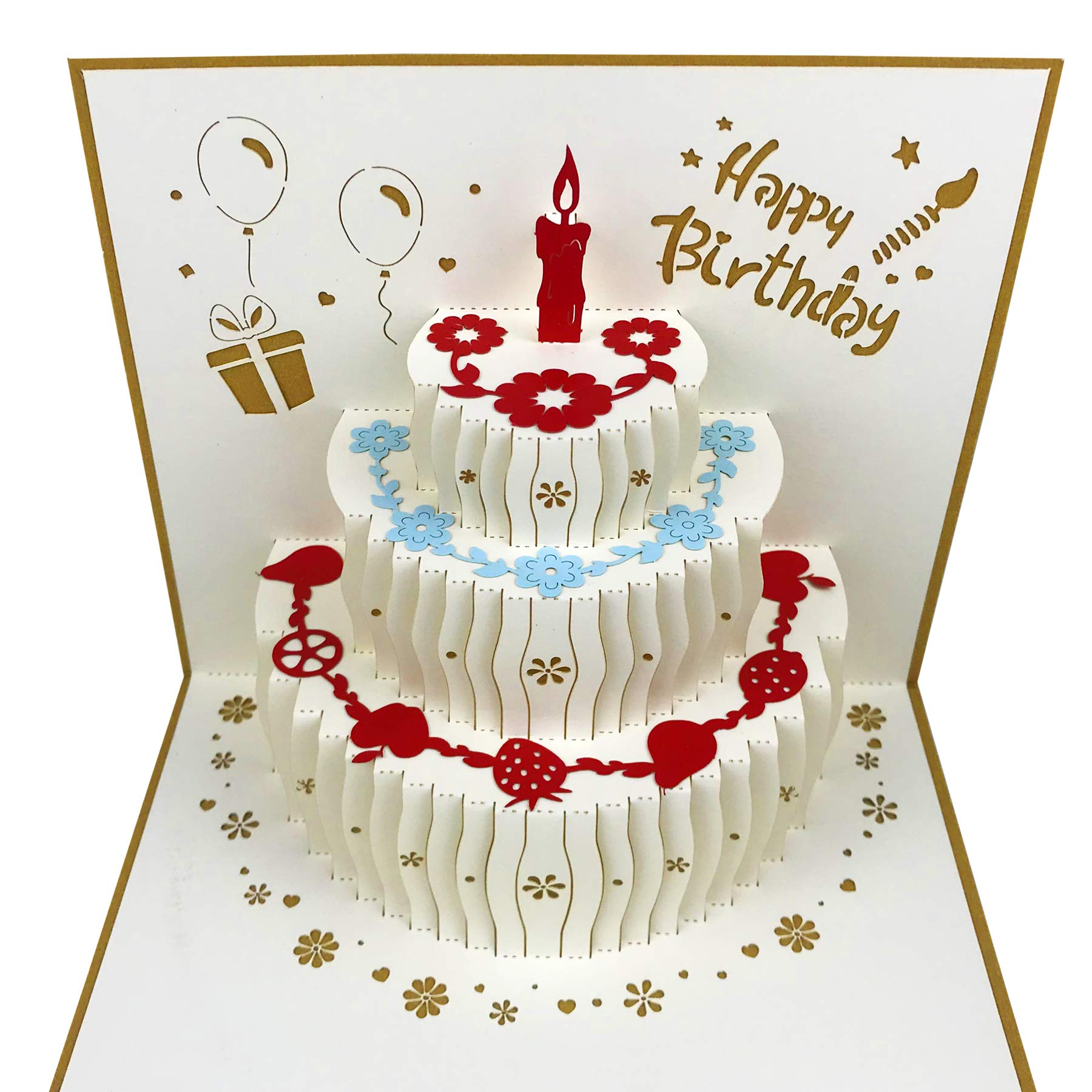 3D Pop Up Birthday Cards - Laser Cut Greeting Cards with Envelopes for Mom, Wife, Sister, Boy, Girl & Friends | Perfect for Birthdays, Anniversaries & Special Occasions