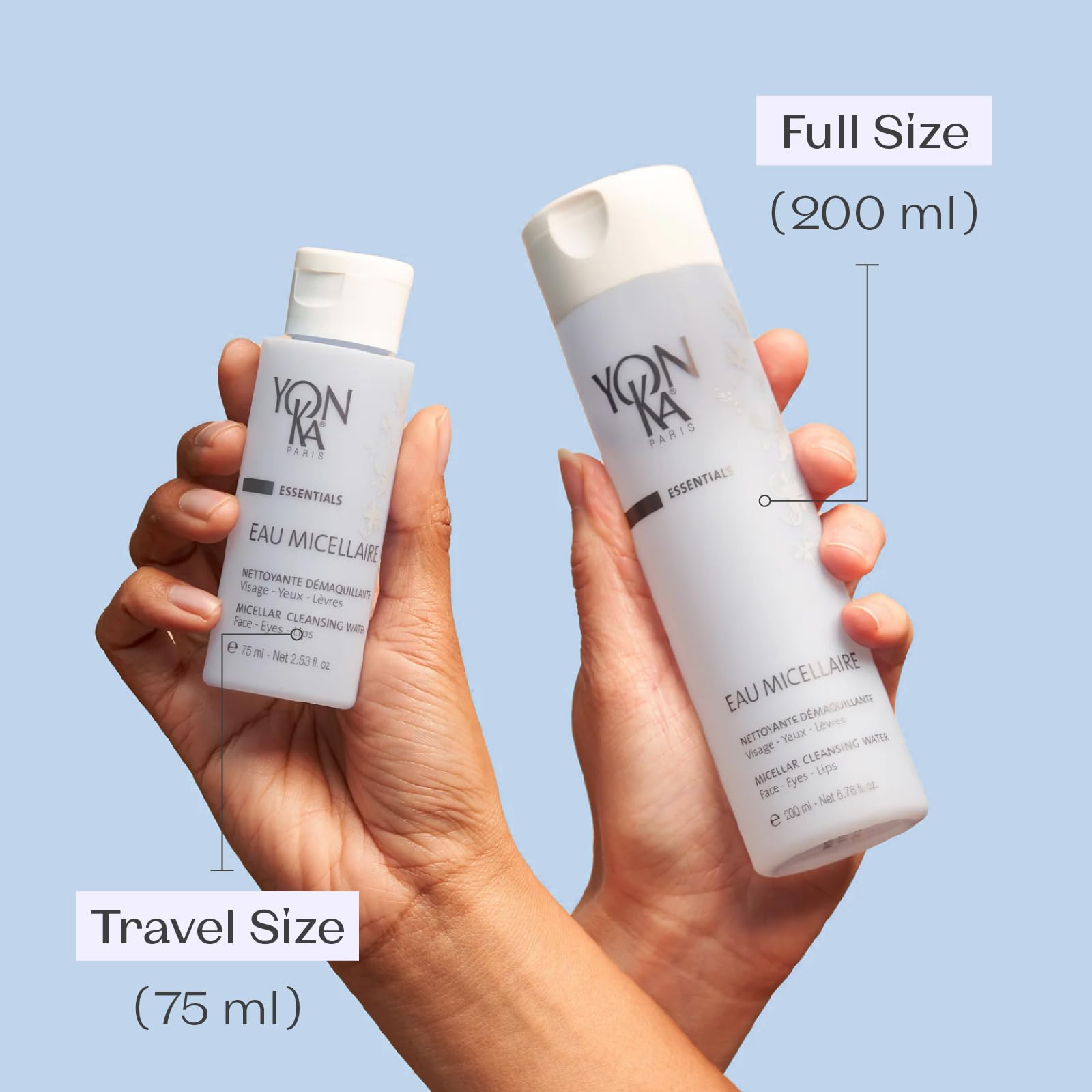 Yon-Ka Eau Micellaire Travel Size (75ml) Micellar Water & Gentle Makeup Remover - Rose & Chamomile Infused Face Cleanser for Hydration & Impurity Removal | Paraben-Free | Perfect for Travel, Daily Cleansing & Sensitive Skin Care