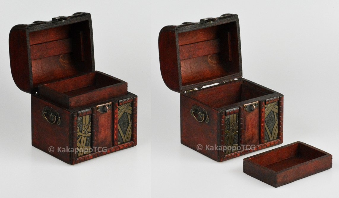 Elven Chest Lockable Wooden Deck Box for MTG, Magic, FaB, TCG, YGO, PTCG, EDH Commander - Storage for Trading Cards, Dice & DnD Spell Cards | Perfect for Game Nights & Collectors