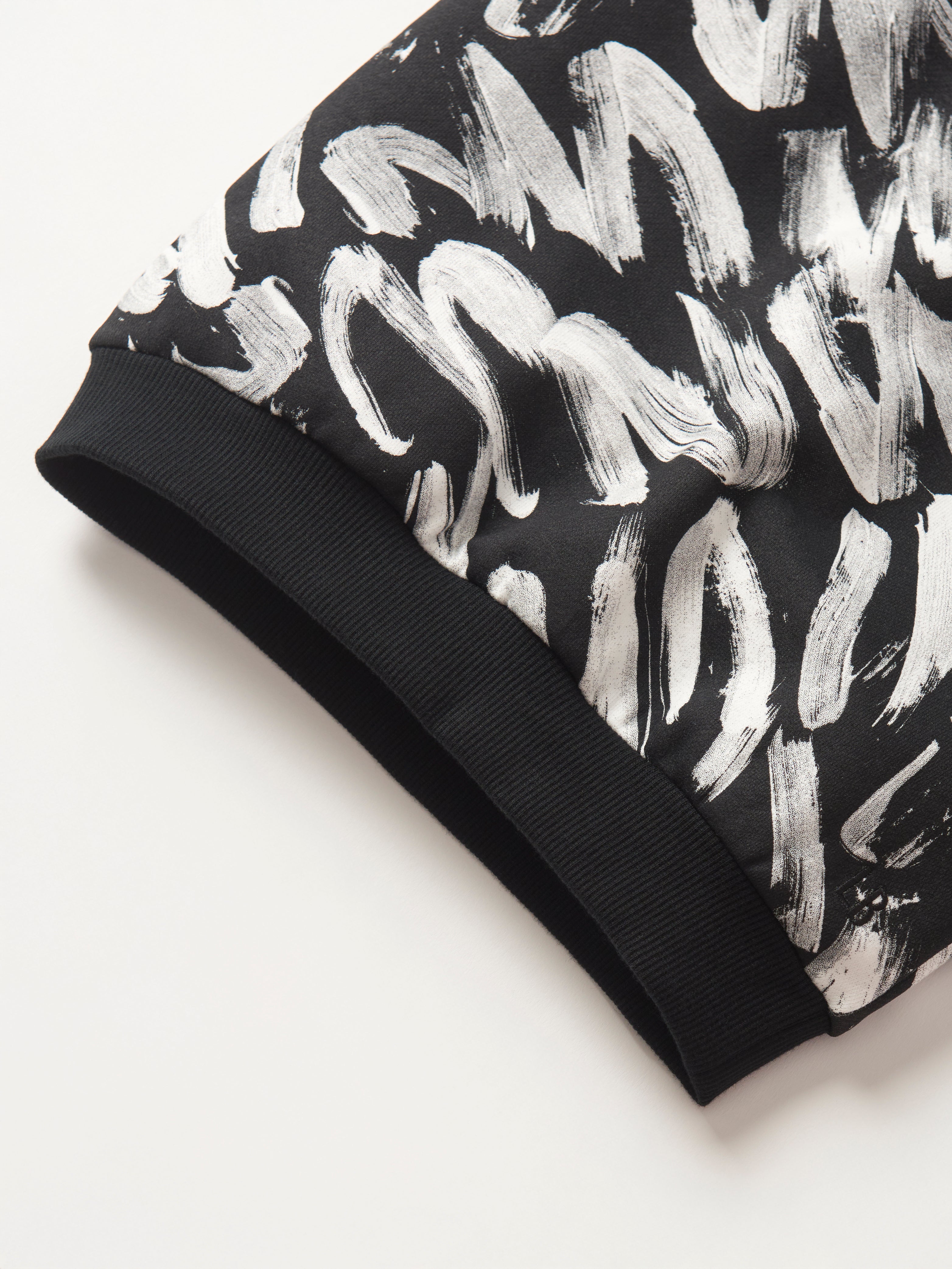 Brush Stroke Crewneck Sweatshirt - Black | Stylish Casual Pullover for Men & Women | Perfect for Everyday Wear, Outings & Layering