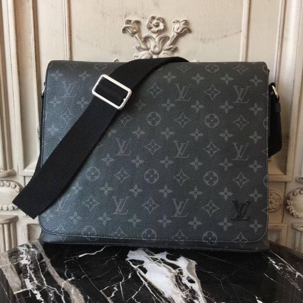 LV District PM Bag Damier Cobalt Canvas Crossbody Purse - Luxury Designer Handbag for Women, Perfect for Spring Summer Outfits & Travel Accessories
